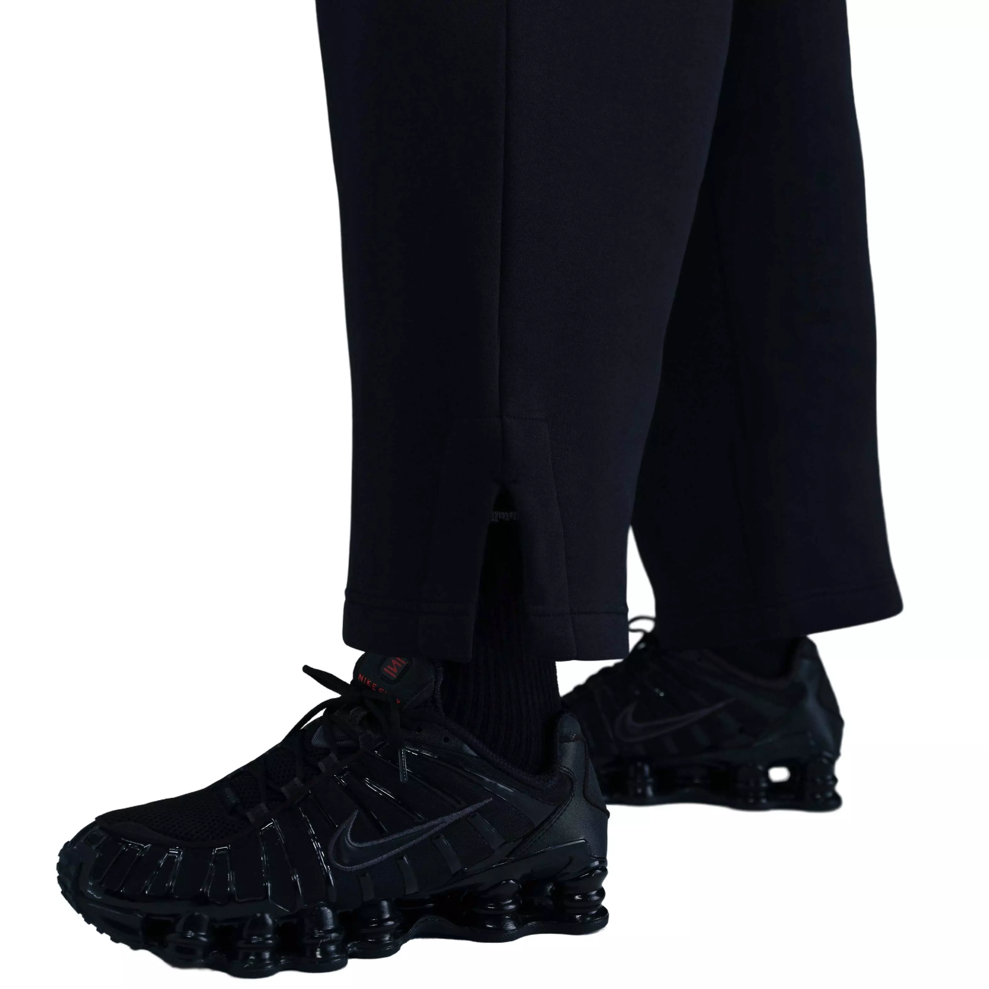 Nike Women's Sportswear Phoenix Oversized Fleece Crewneck Sweat Pants-Black - BLACK