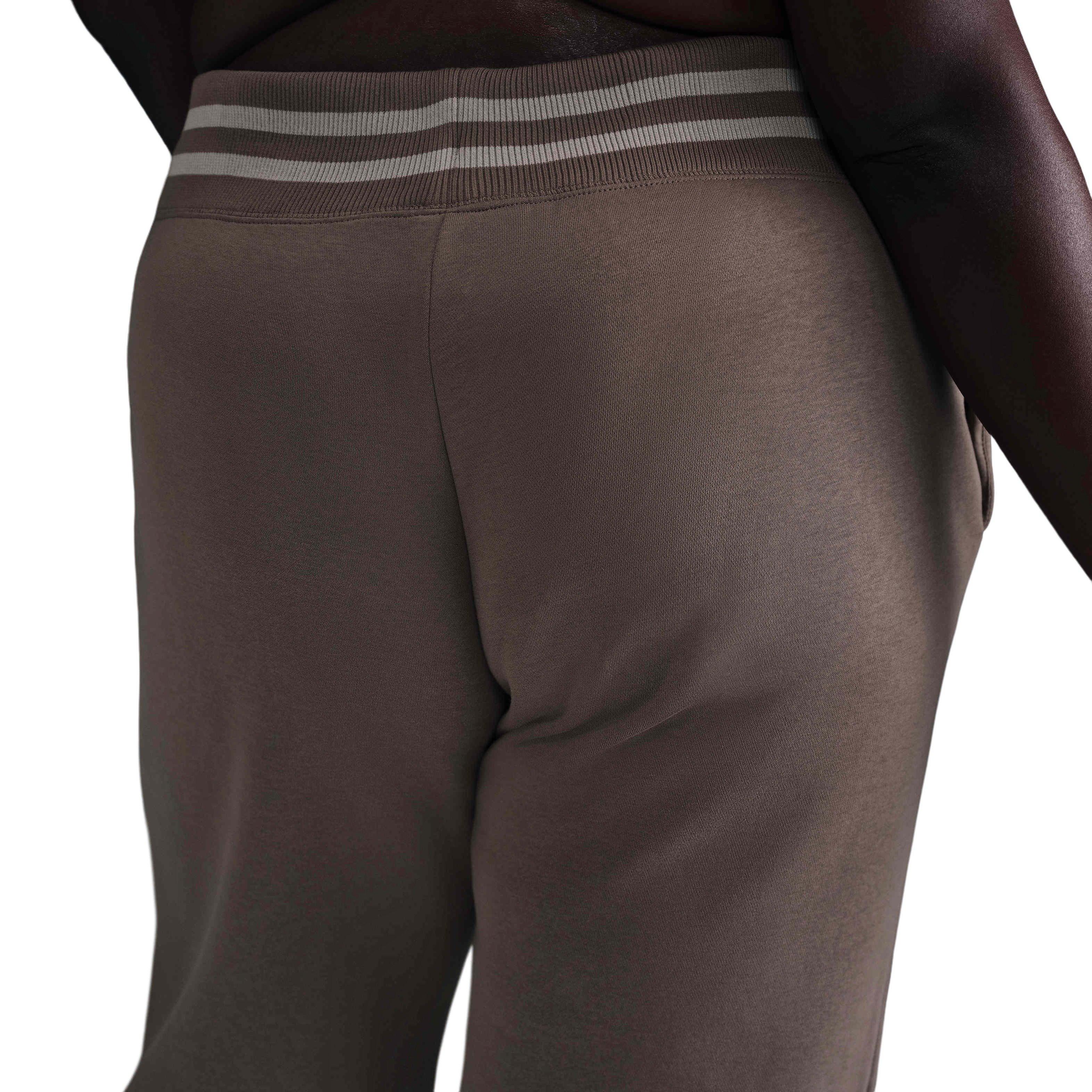 Nike Women's Sportswear Phoenix Oversized Fleece Crewneck Sweat Pants-Brown - BROWN Thumbnail View 2