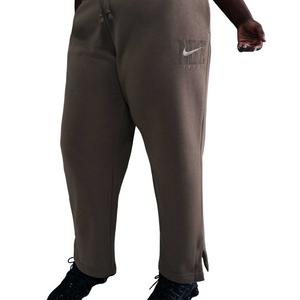 Nike Women's Sportswear Phoenix Oversized Fleece Crewneck Sweat Pants-Brown