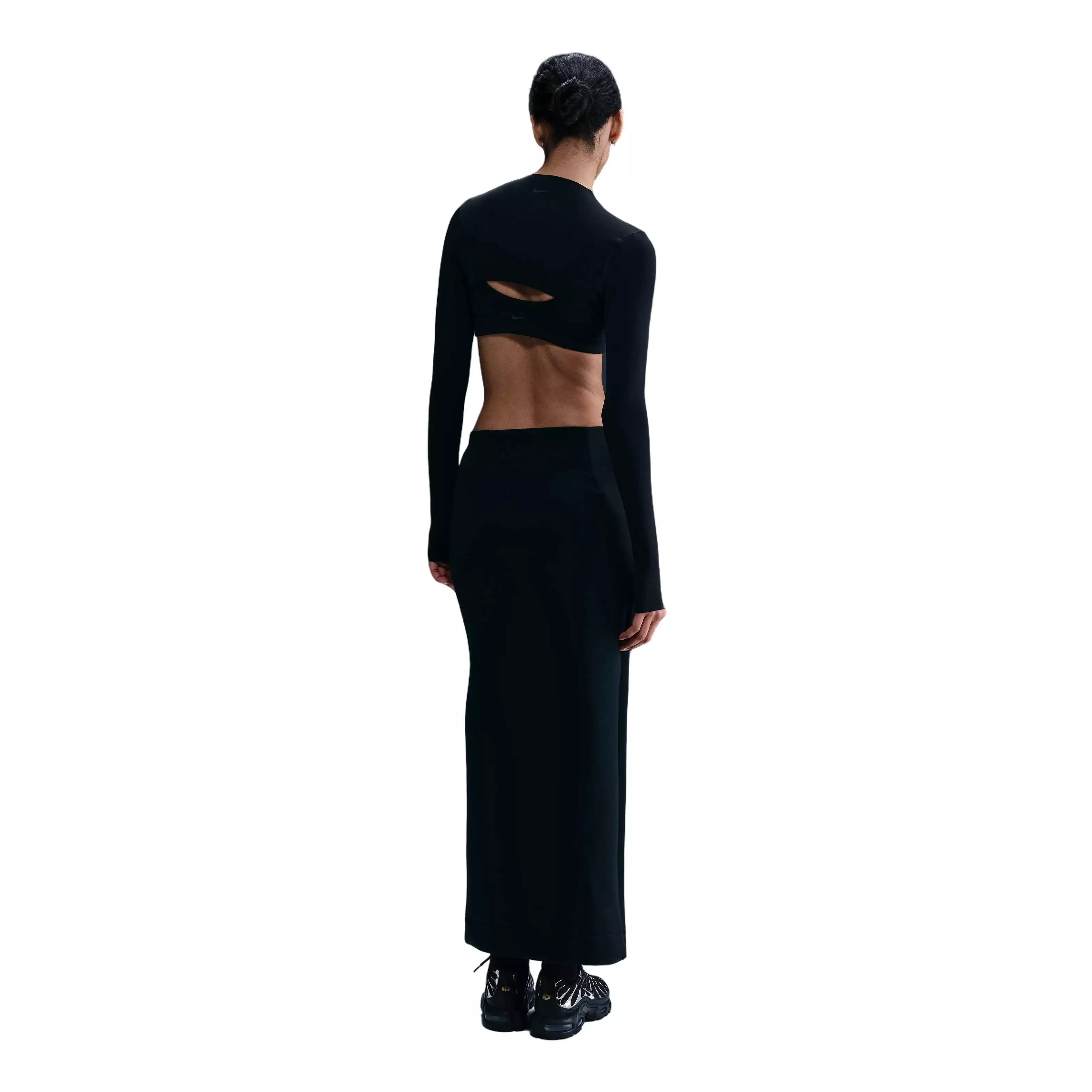 Nike Women​'s Sportswear Tech Fleece Slim Maxi Skirt-Black - BLACK