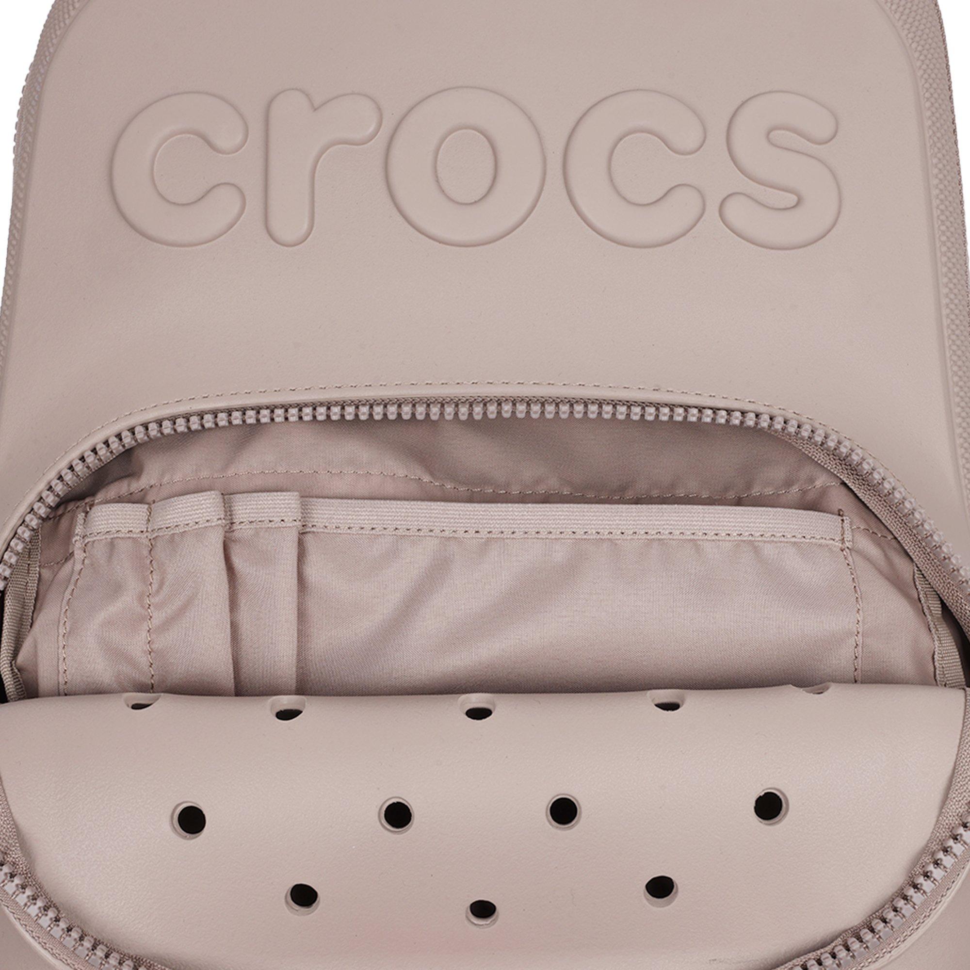 Crocs Zip Up Classic Backpack - BEIGE Thumbnail View 10