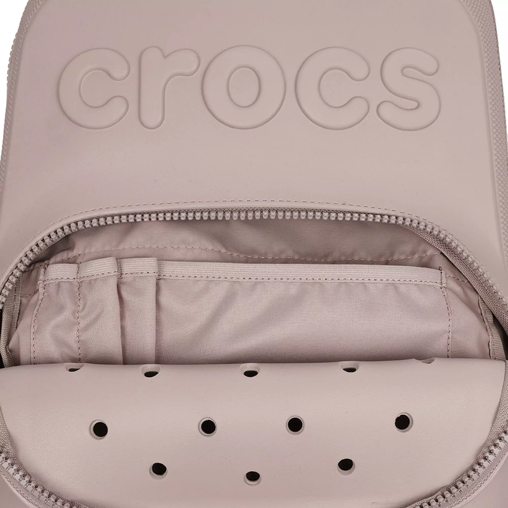 Crocs Zip Up Classic Backpack - BEIGE