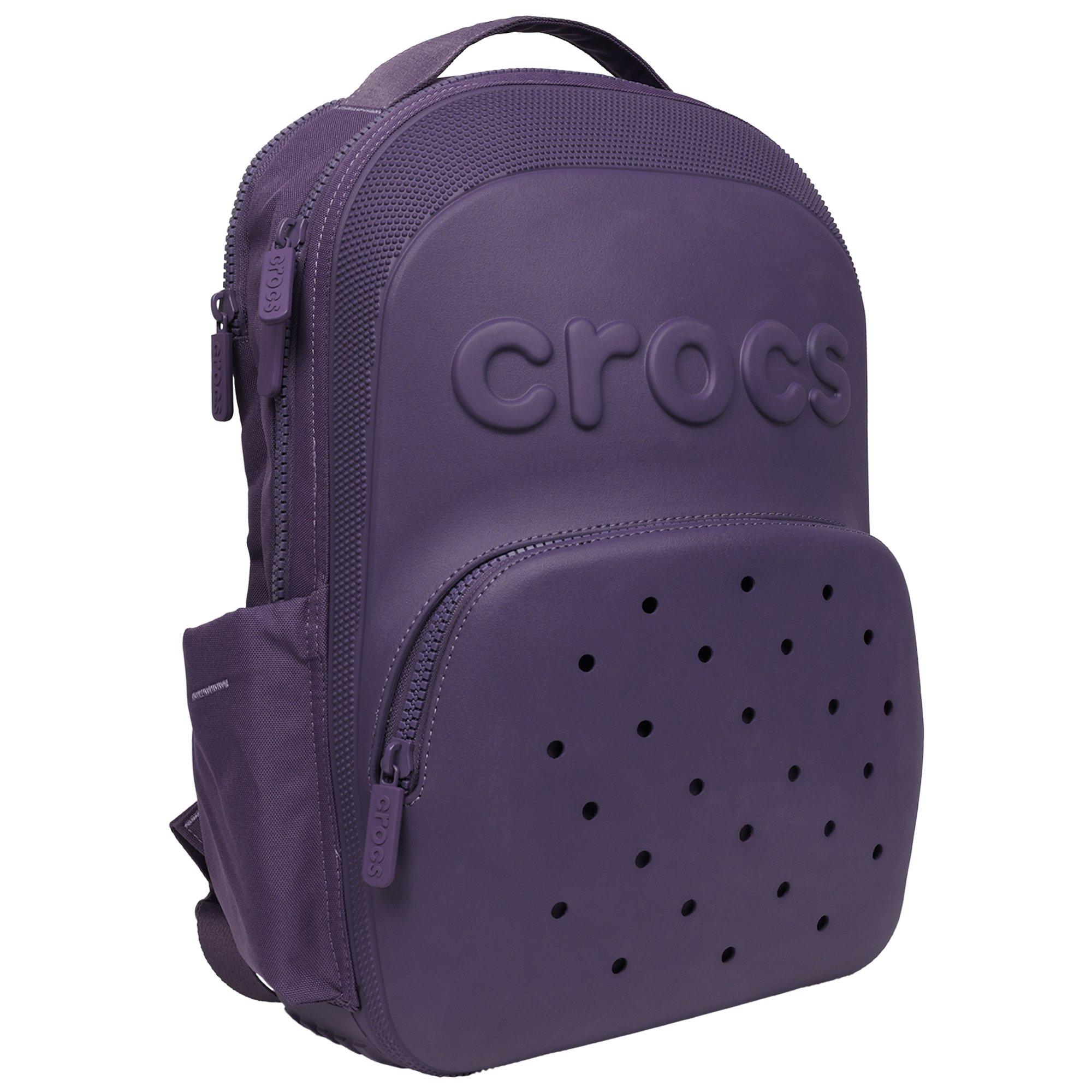 Crocs Zip Up Classic Backpack - DK PURPLE Thumbnail View 4
