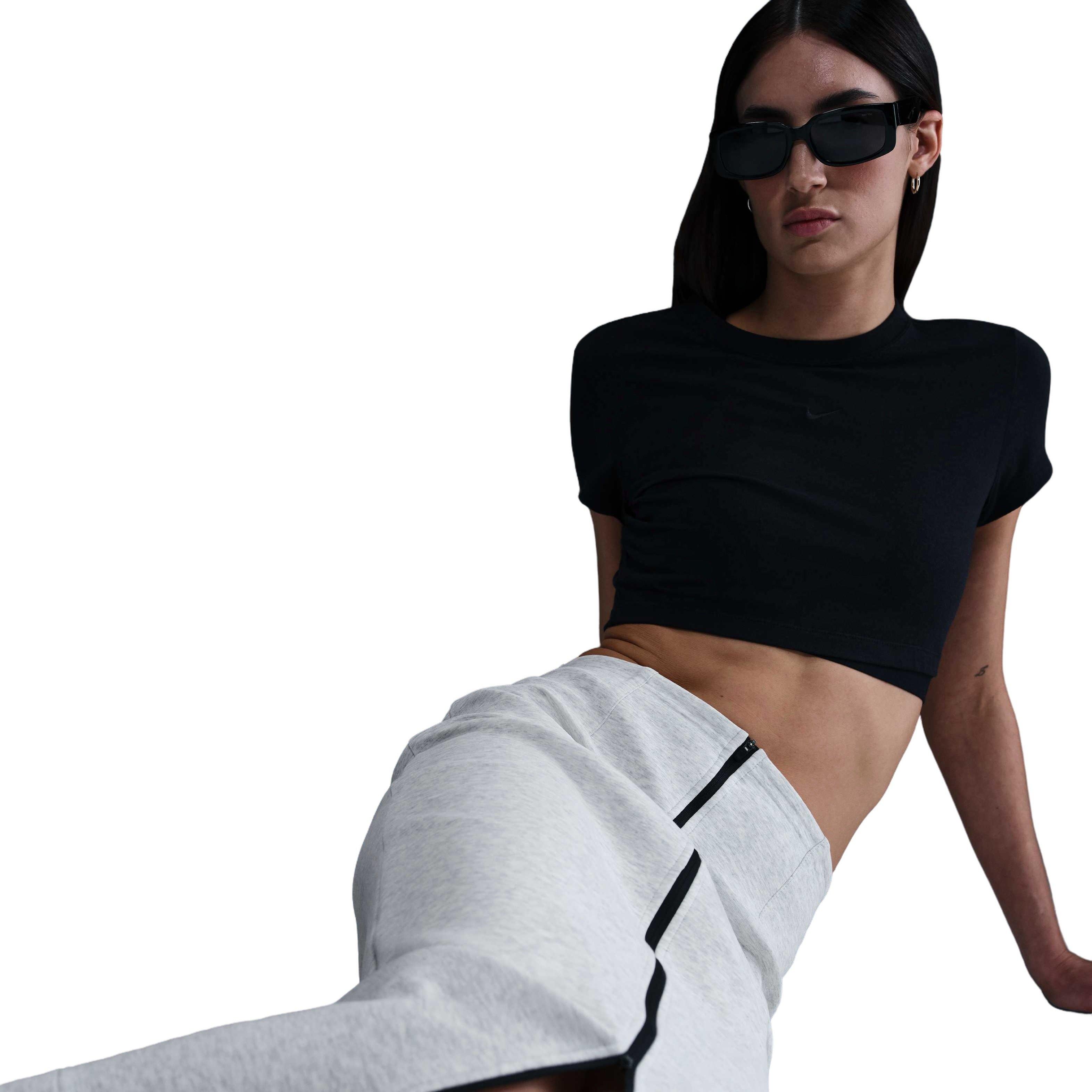 Nike Women​'s Sportswear Tech Fleece Slim Maxi Skirt-Grey - GREY Thumbnail View 5