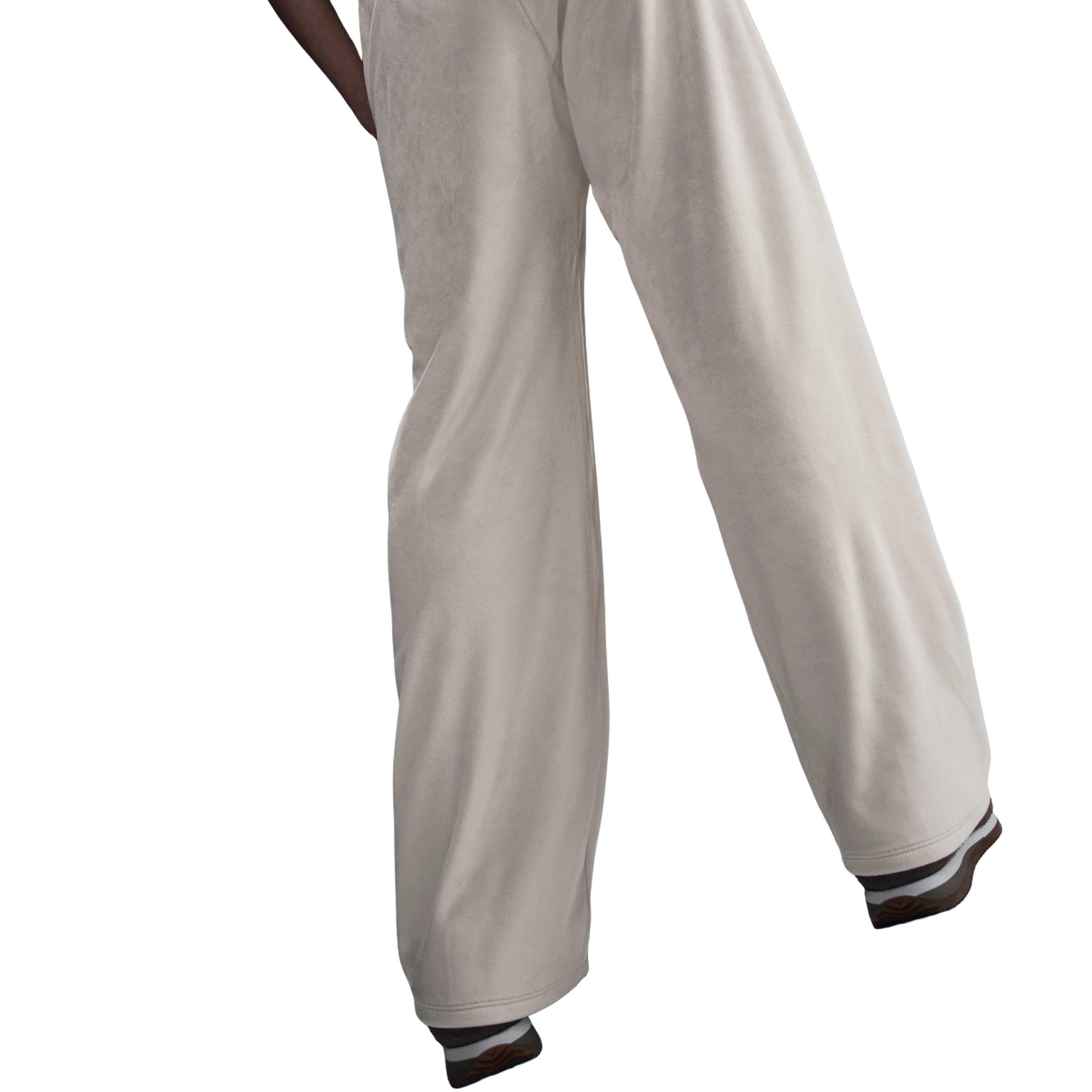 Nike Women's Sportswear Chill Knit Mid-Rise Velour Pants - Light Brown - LIGHT BROWN Thumbnail View 2