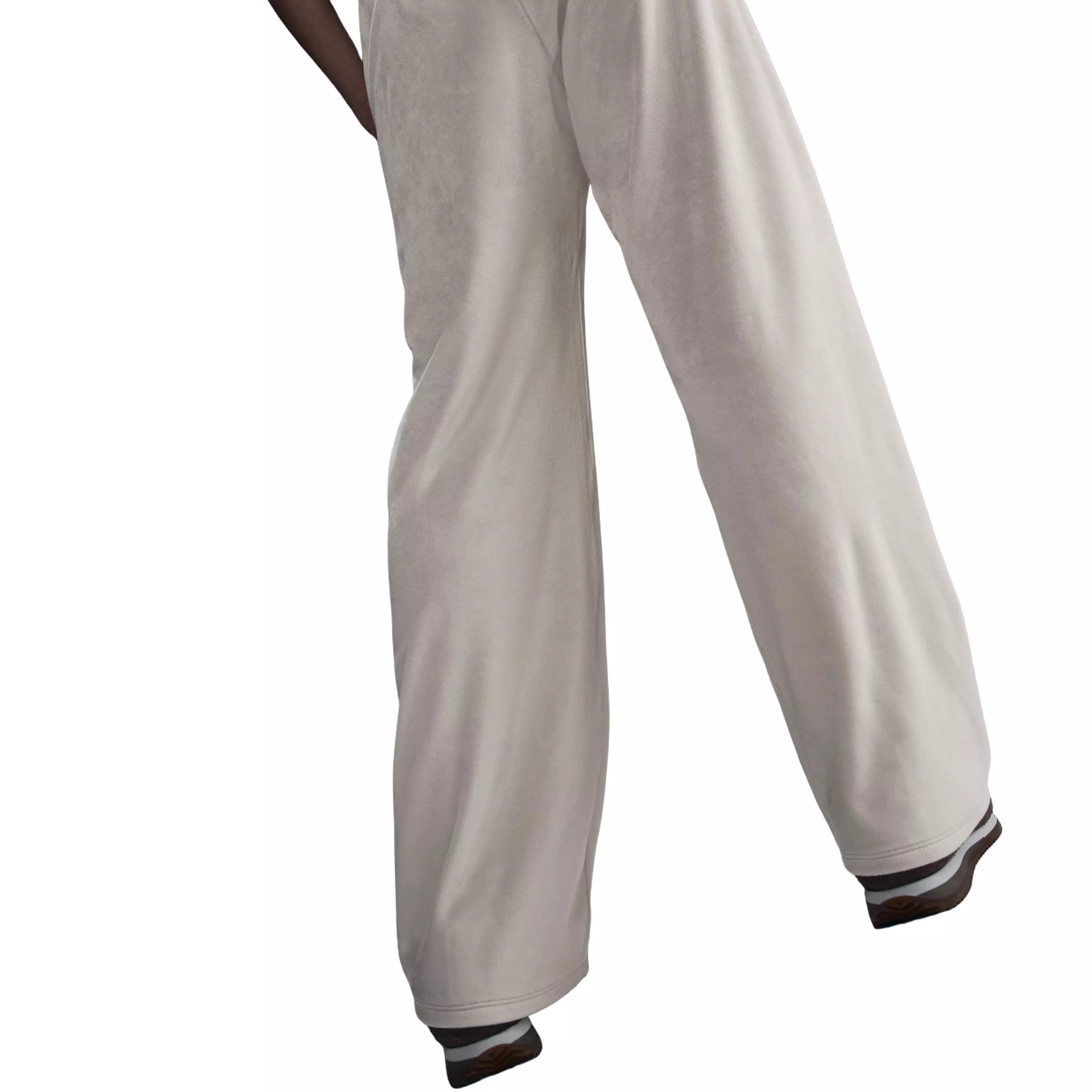 Nike Women's Sportswear Chill Knit Mid-Rise Velour Pants - Light Brown - LIGHT BROWN