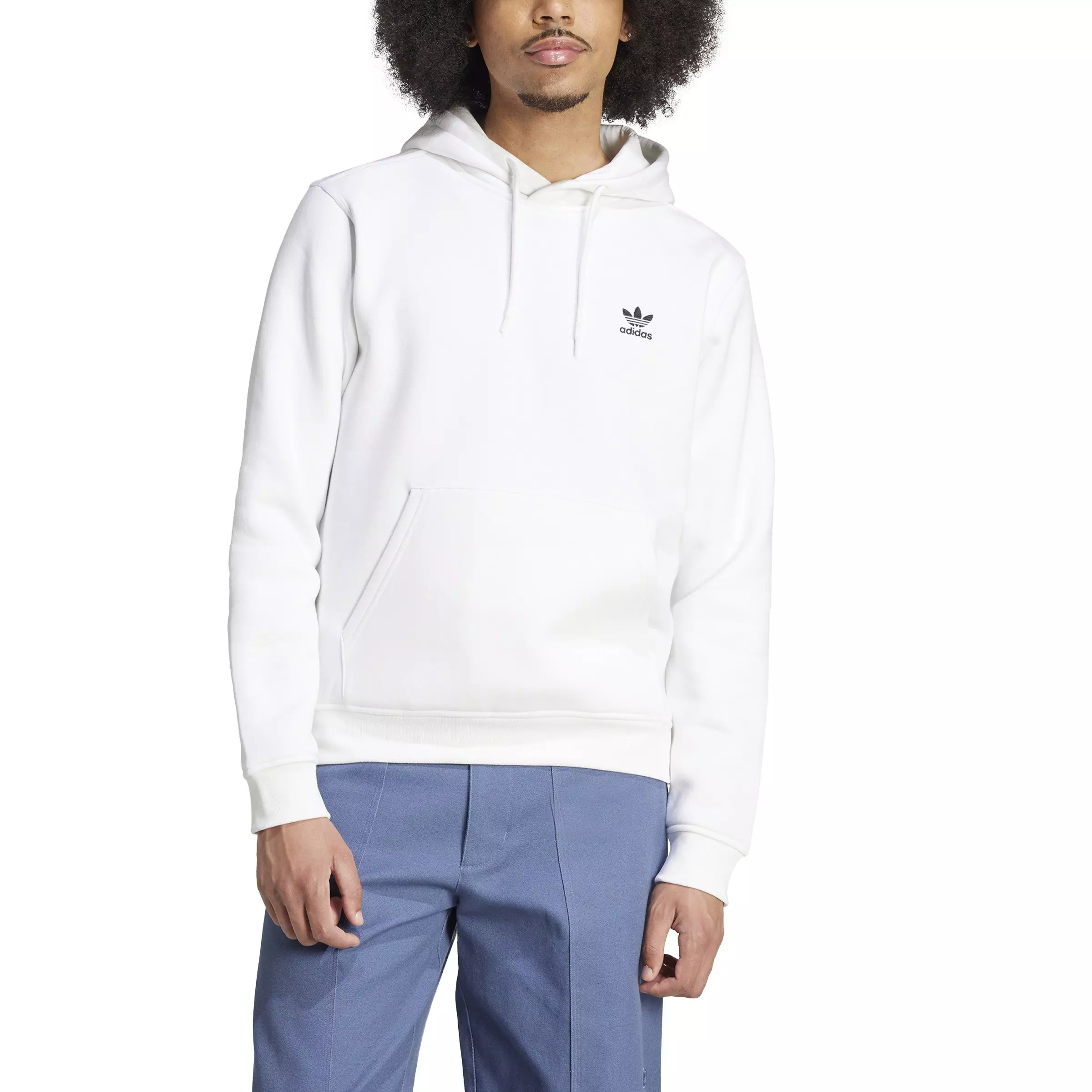 adidas Originals Men's Trefoil Essentials Hoodie - White - WHITE