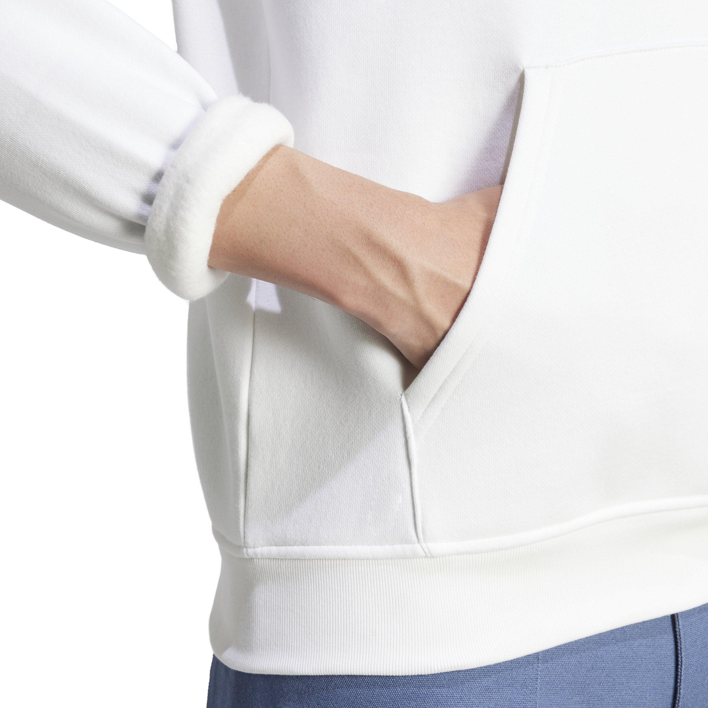 Full Zip Adidas White Trefoil Sweatshirt Adidas Originals Men's