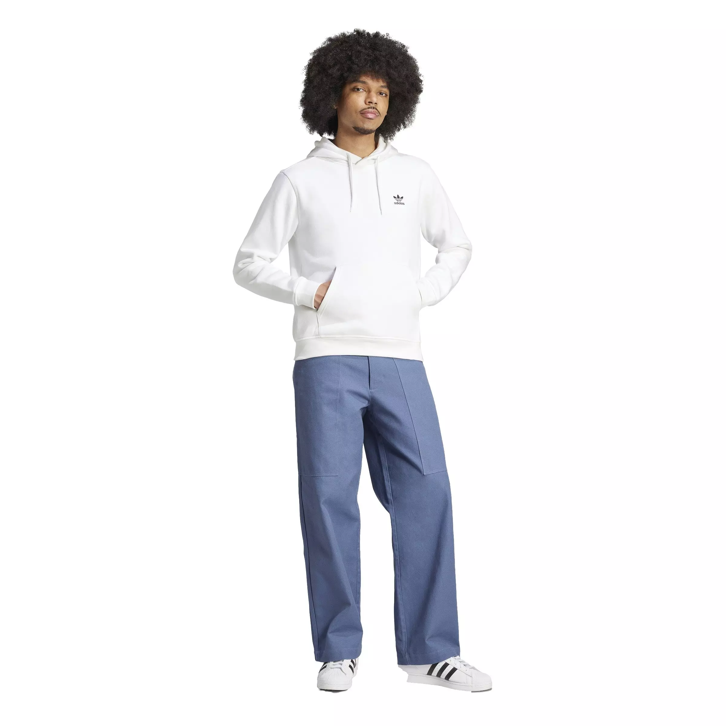 adidas Originals Men's Trefoil Essentials Hoodie - White - WHITE