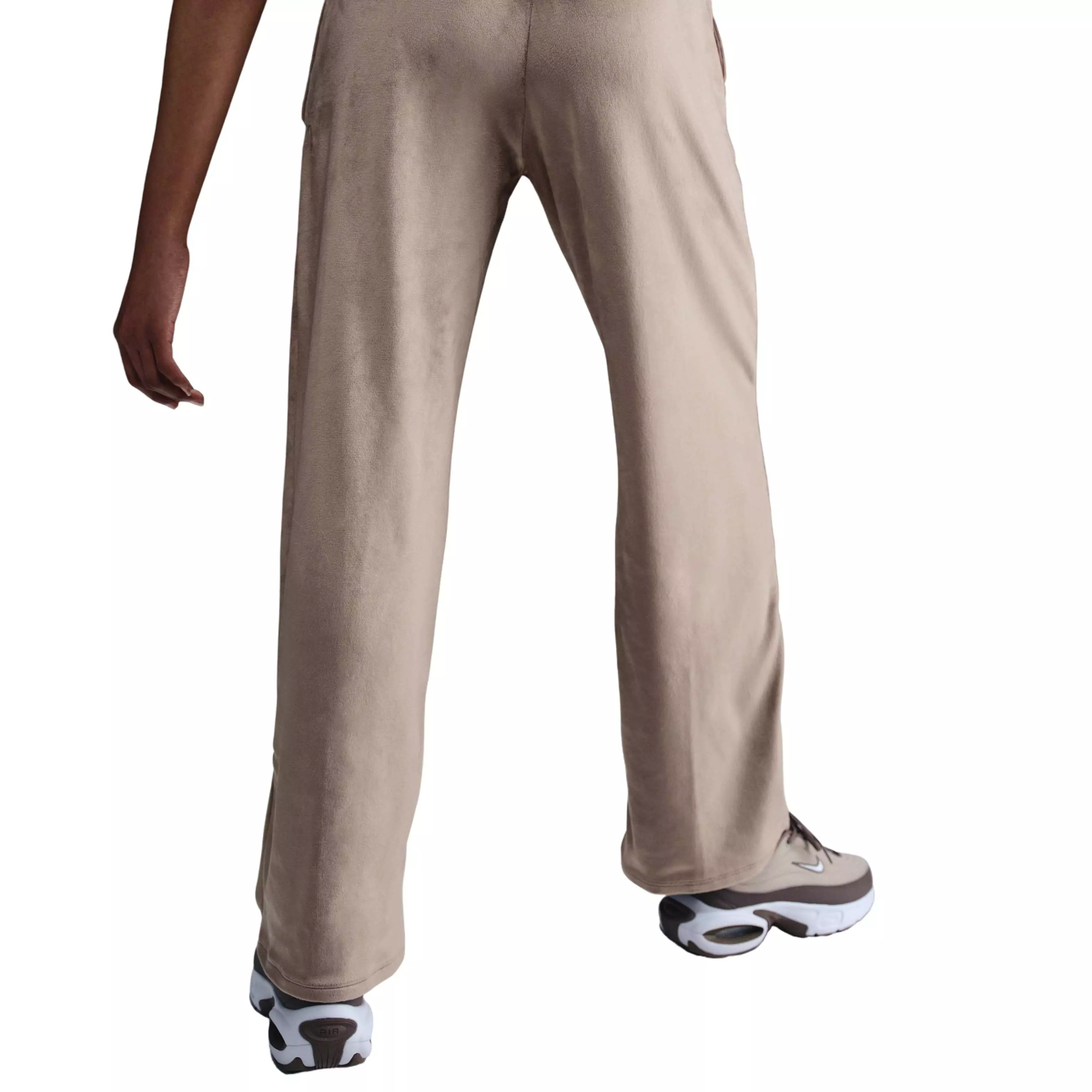 Nike Women's Sportswear Chill Knit Mid-Rise Velour Pants - Brown - BROWN