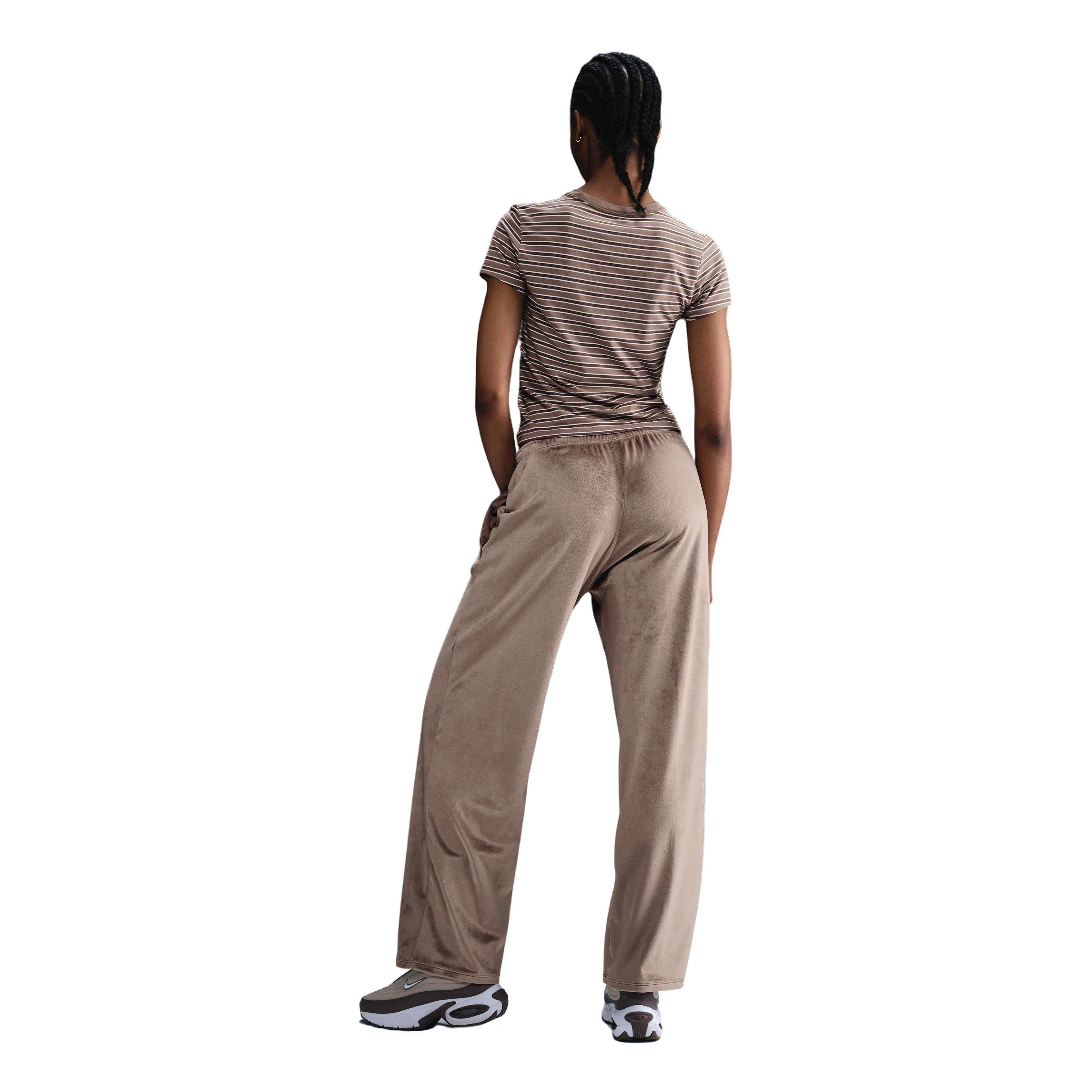 Nike Sportswear Chill Knit Mid-Rise Women's Brown Velour Pants