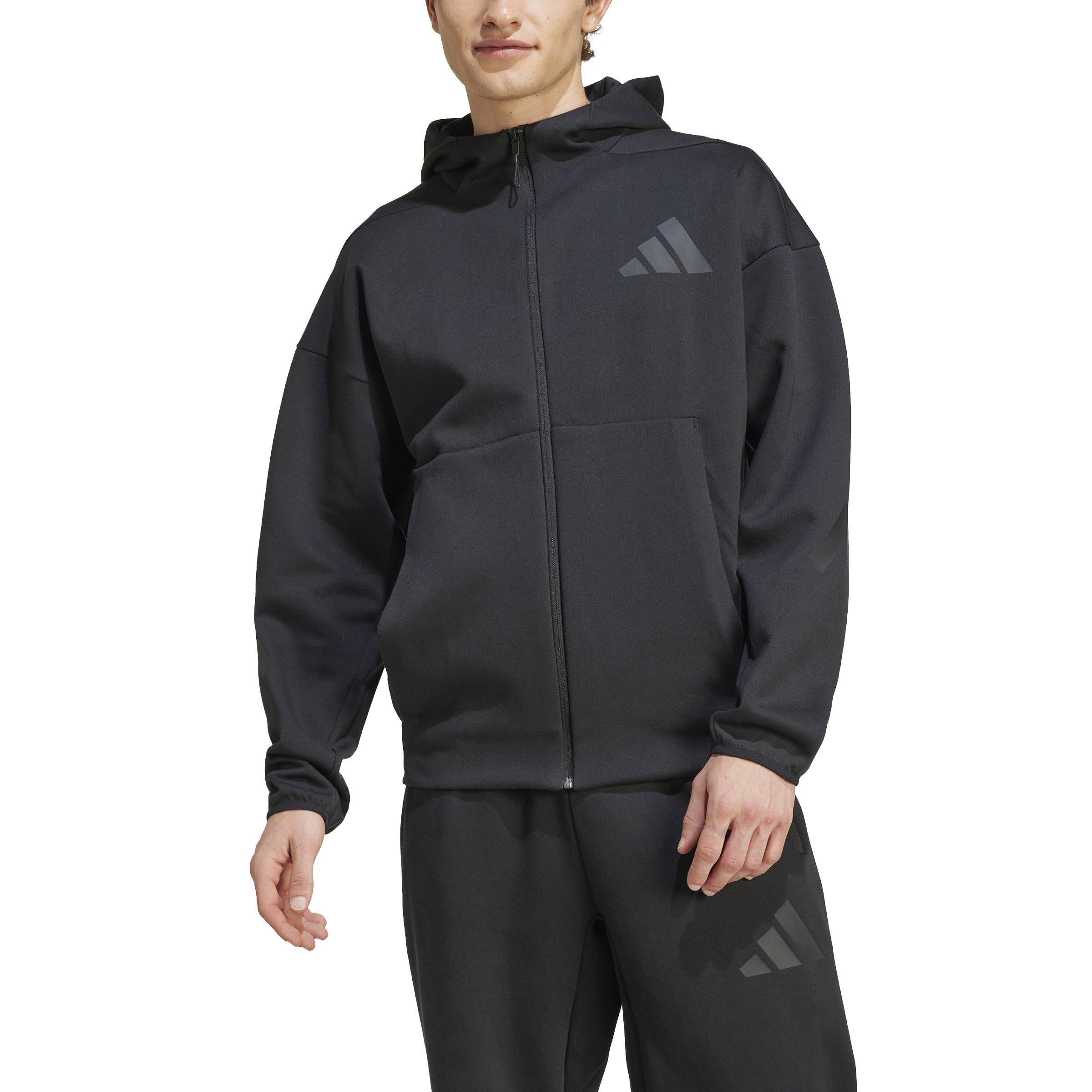 adidas Men's Z.N.E. Full-Zip Hooded Track Jacket - Black - BLACK Thumbnail View 1