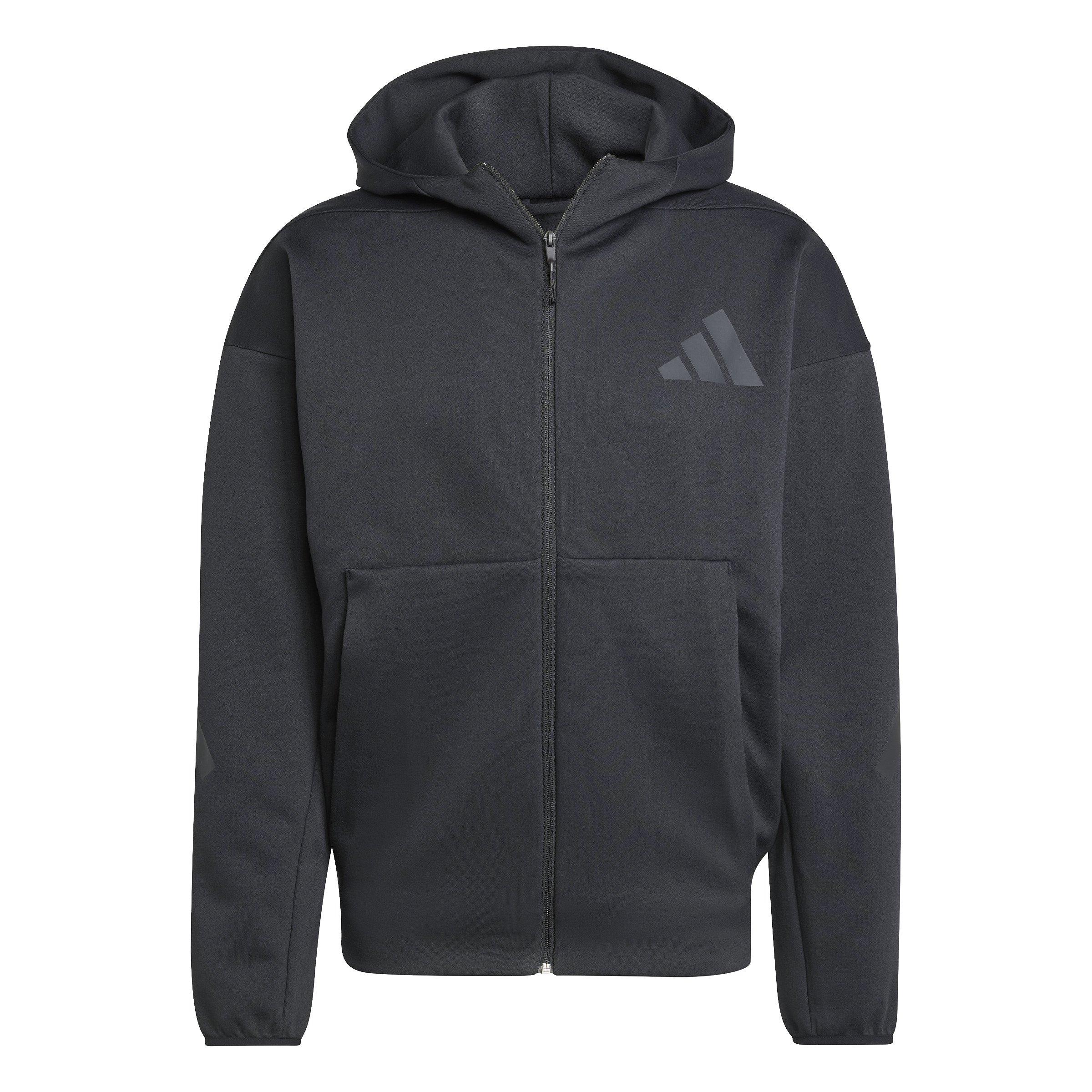 adidas Men's Z.N.E. Full-Zip Hooded Track Jacket - Black - BLACK Thumbnail View 7