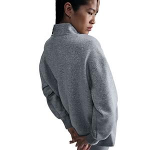 Nike Women's Sportswear Phoenix Fleece Oversized 1/4 Zip Sweatshirt - Grey