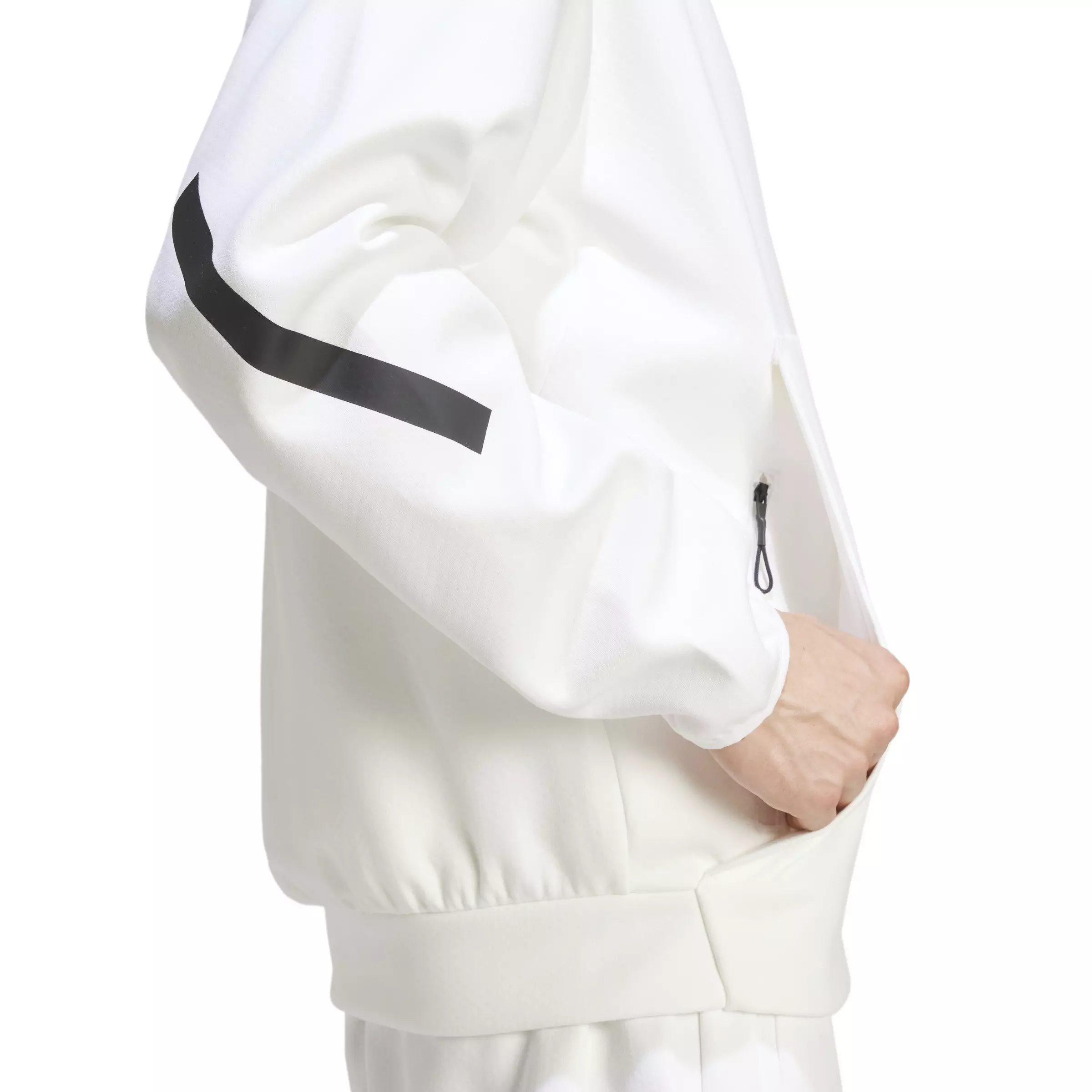 adidas Men's Z.N.E. Full-Zip Hooded Track Jacket - White - WHITE