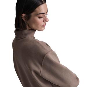 Nike Women's Sportswear Phoenix Fleece Oversized 1/4 Zip Sweatshirt - Brown