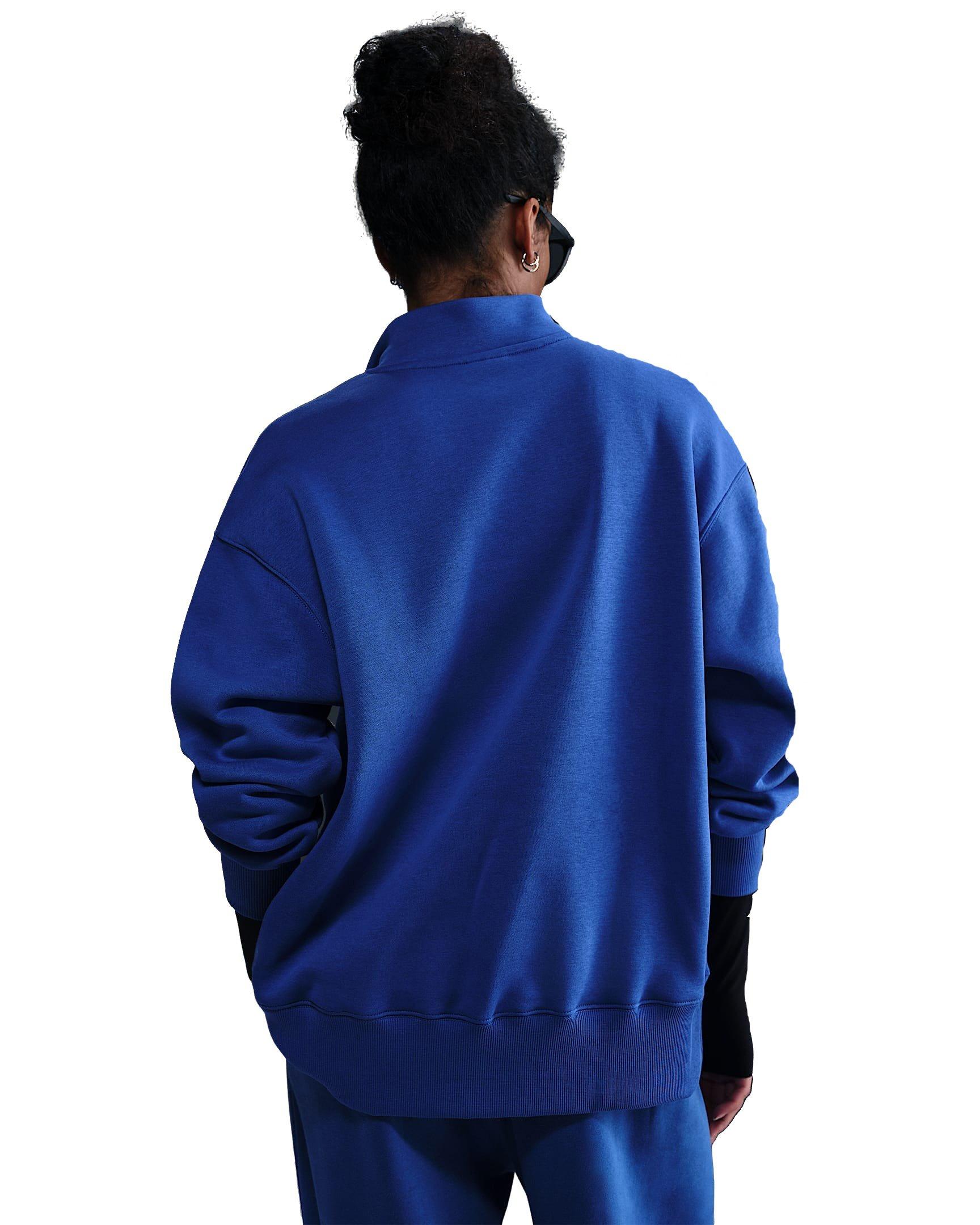 Nike Sportswear Phoenix Fleece Oversized Women's Blue 1/4 Zip Sweatshirt