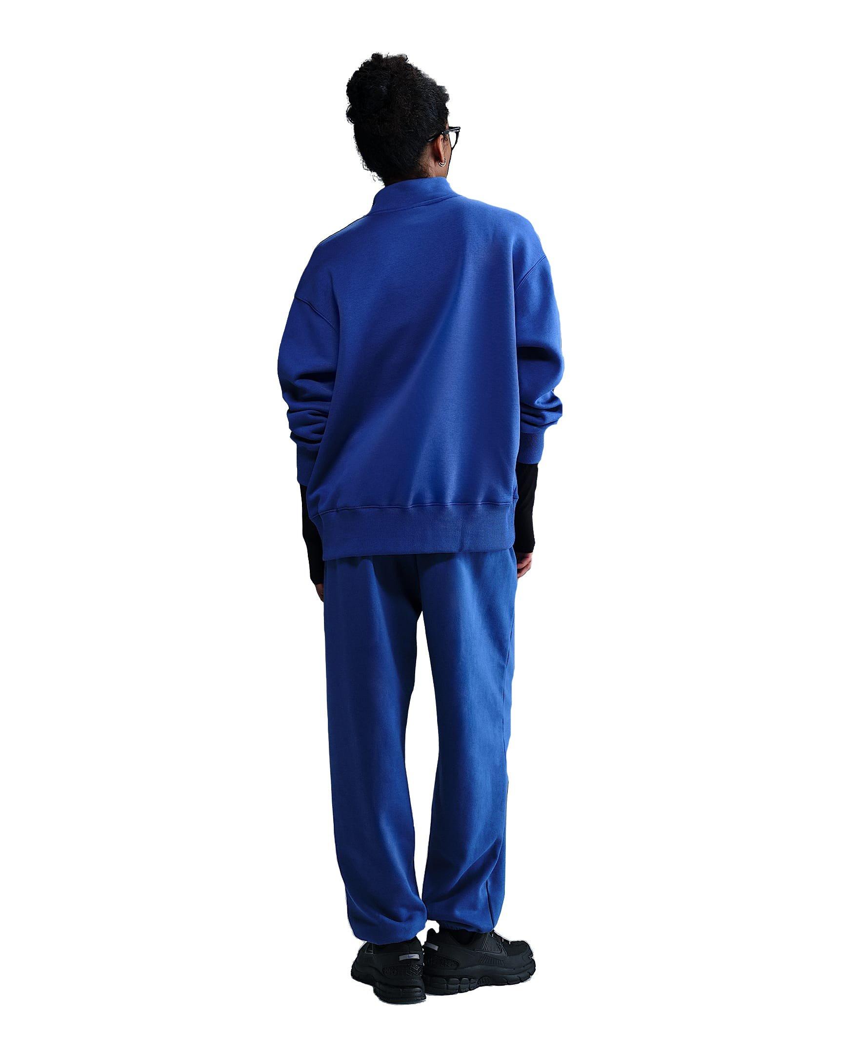 Nike Women's Sportswear Phoenix Fleece Oversized 1/4 Zip Sweatshirt - Blue - BLUE Thumbnail View 5