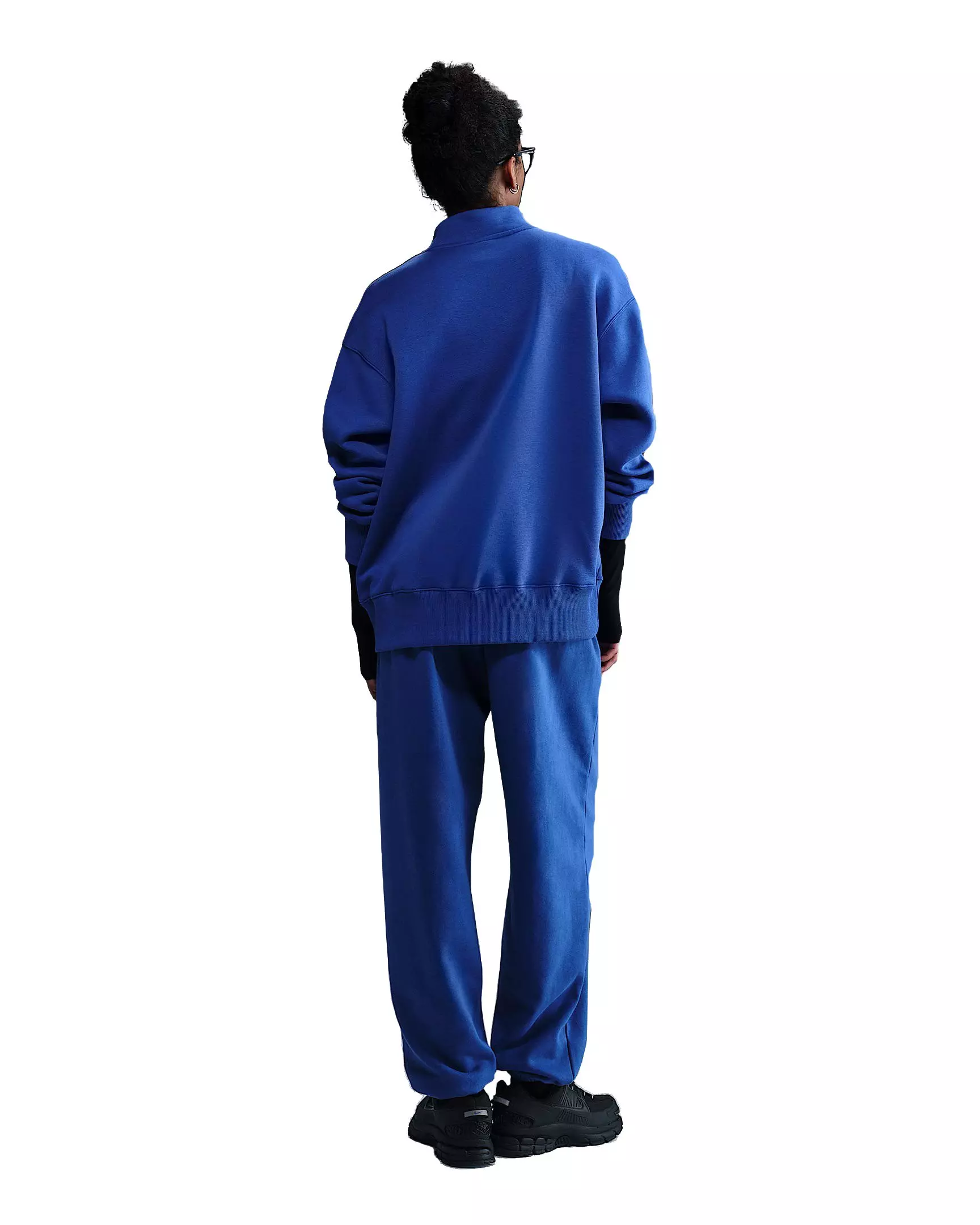 Nike Women's Sportswear Phoenix Fleece Oversized 1/4 Zip Sweatshirt - Blue - BLUE