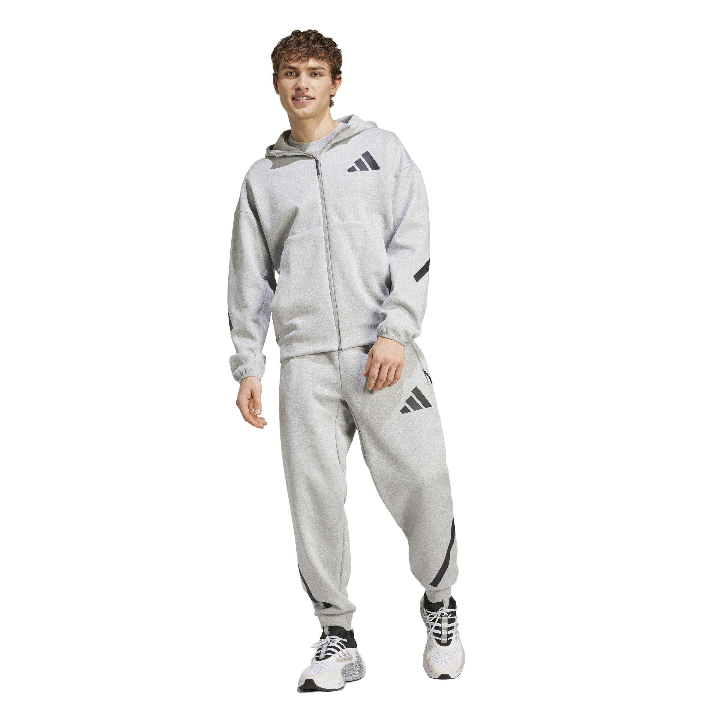 adidas Men's Z.N.E. Full-Zip Hooded Track Jacket - Grey - GREY Thumbnail View 6