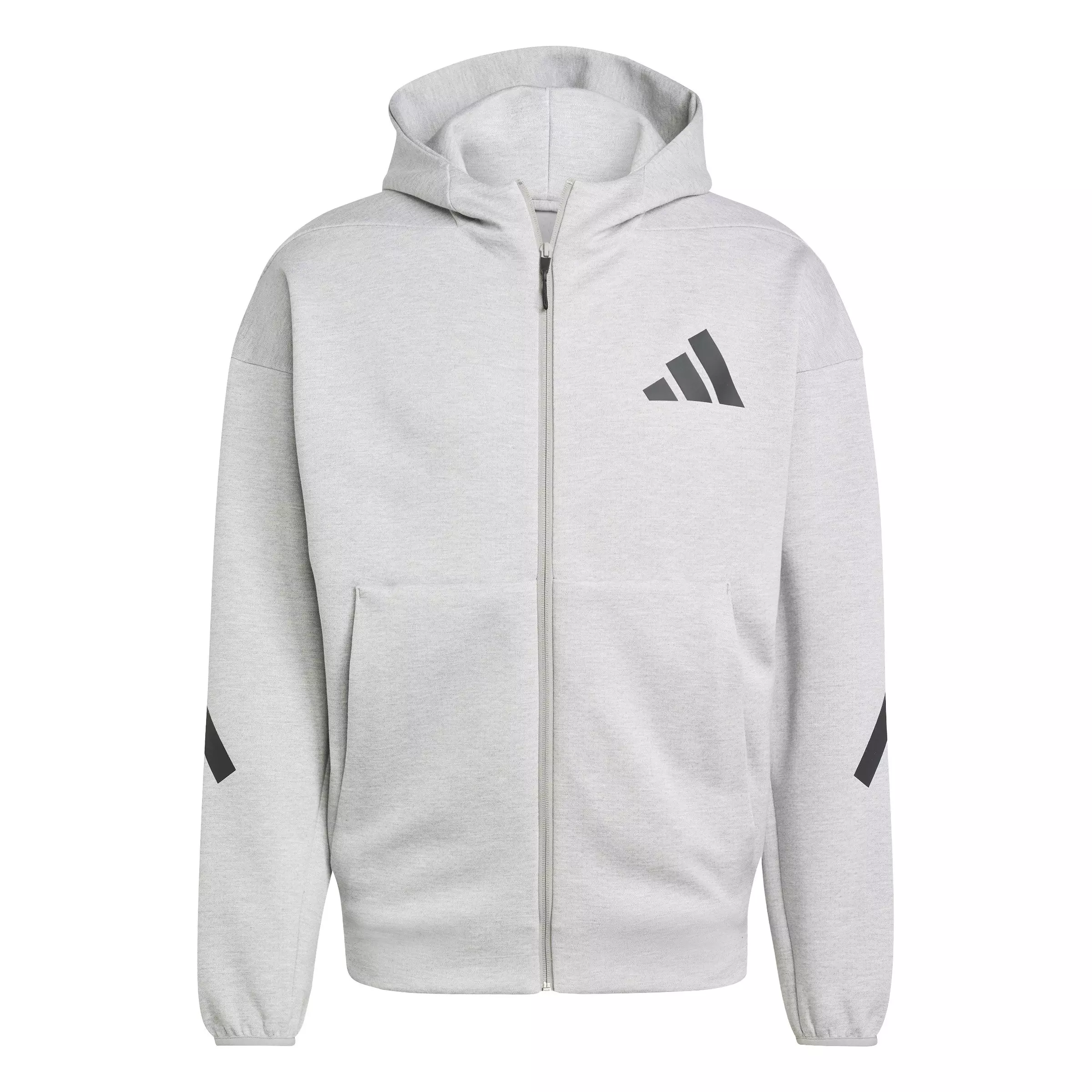 adidas Men's Z.N.E. Full-Zip Hooded Track Jacket - Grey - GREY