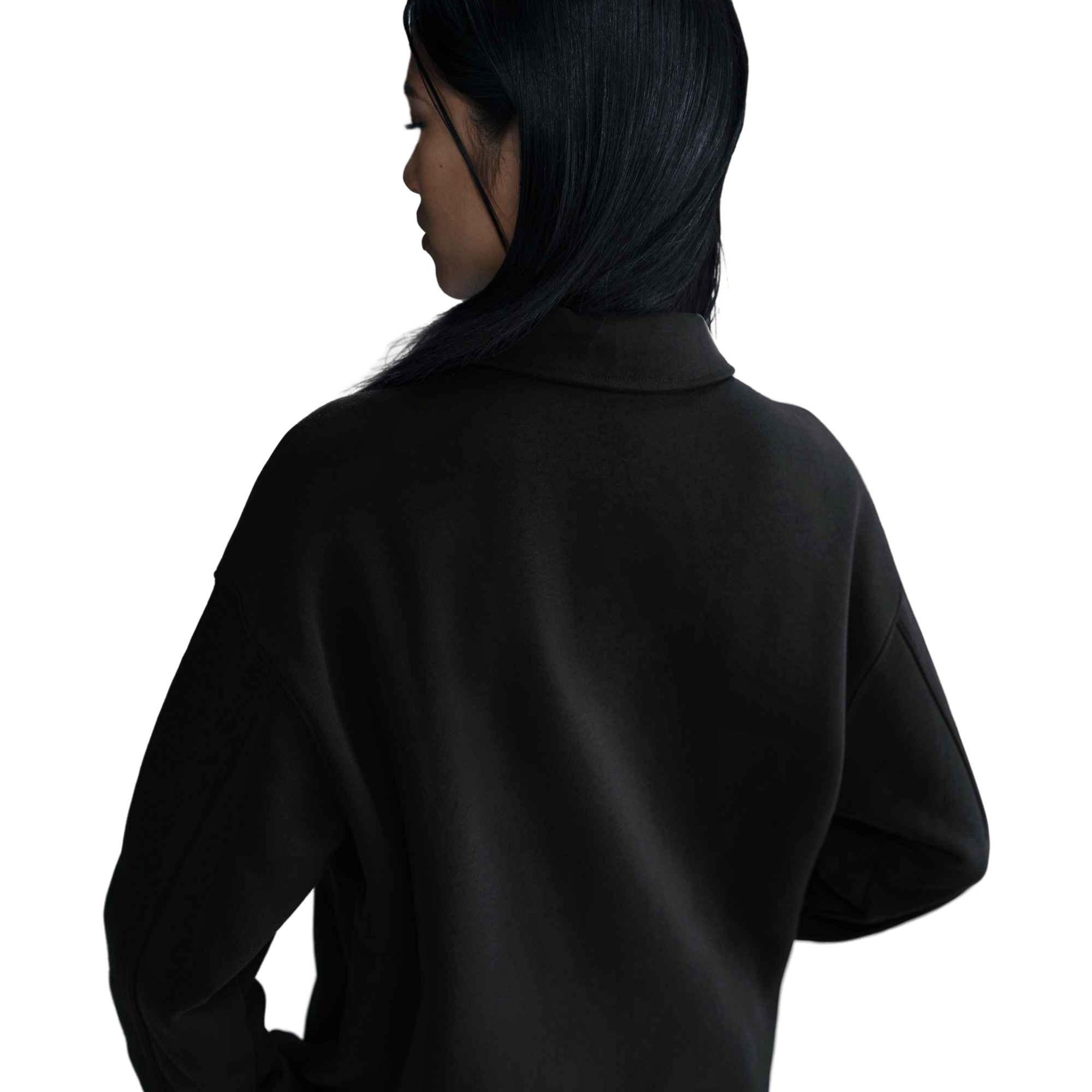Nike Women's Sportswear Phoenix Fleece Oversized Shirt Jacket - Black - BLACK Thumbnail View 2