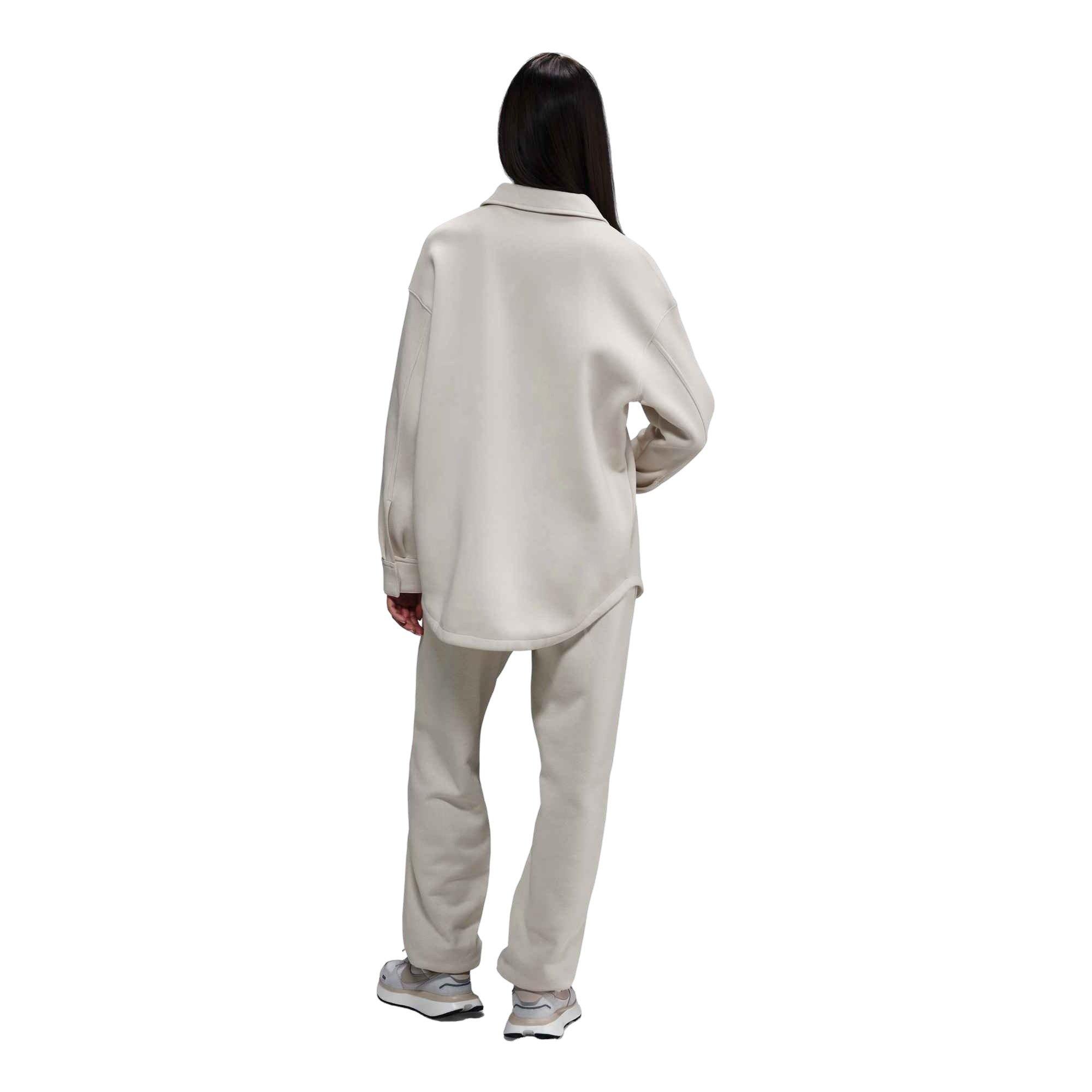 Nike Women's Sportswear Phoenix Fleece Oversized Shirt Jacket - Light Brown - LIGHT BROWN Thumbnail View 5