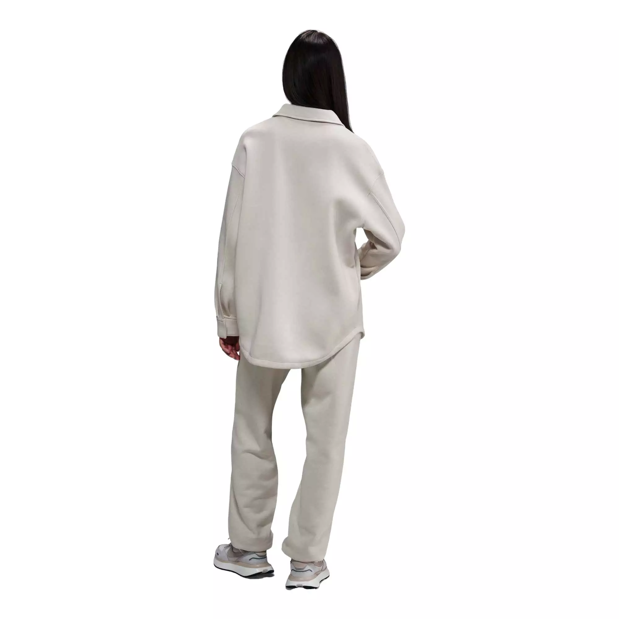 Nike Women's Sportswear Phoenix Fleece Oversized Shirt Jacket - Light Brown - LIGHT BROWN