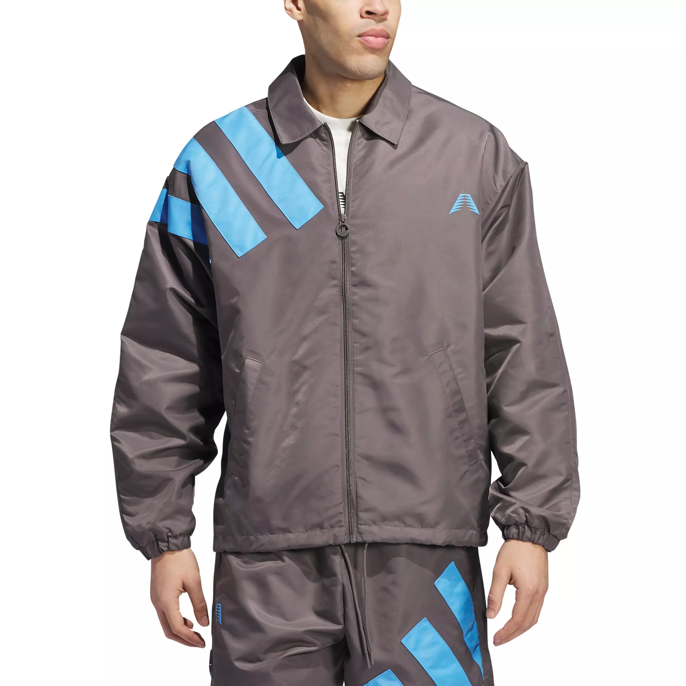 adidas Originals Men's AE Coach Jacket - Grey - GREY