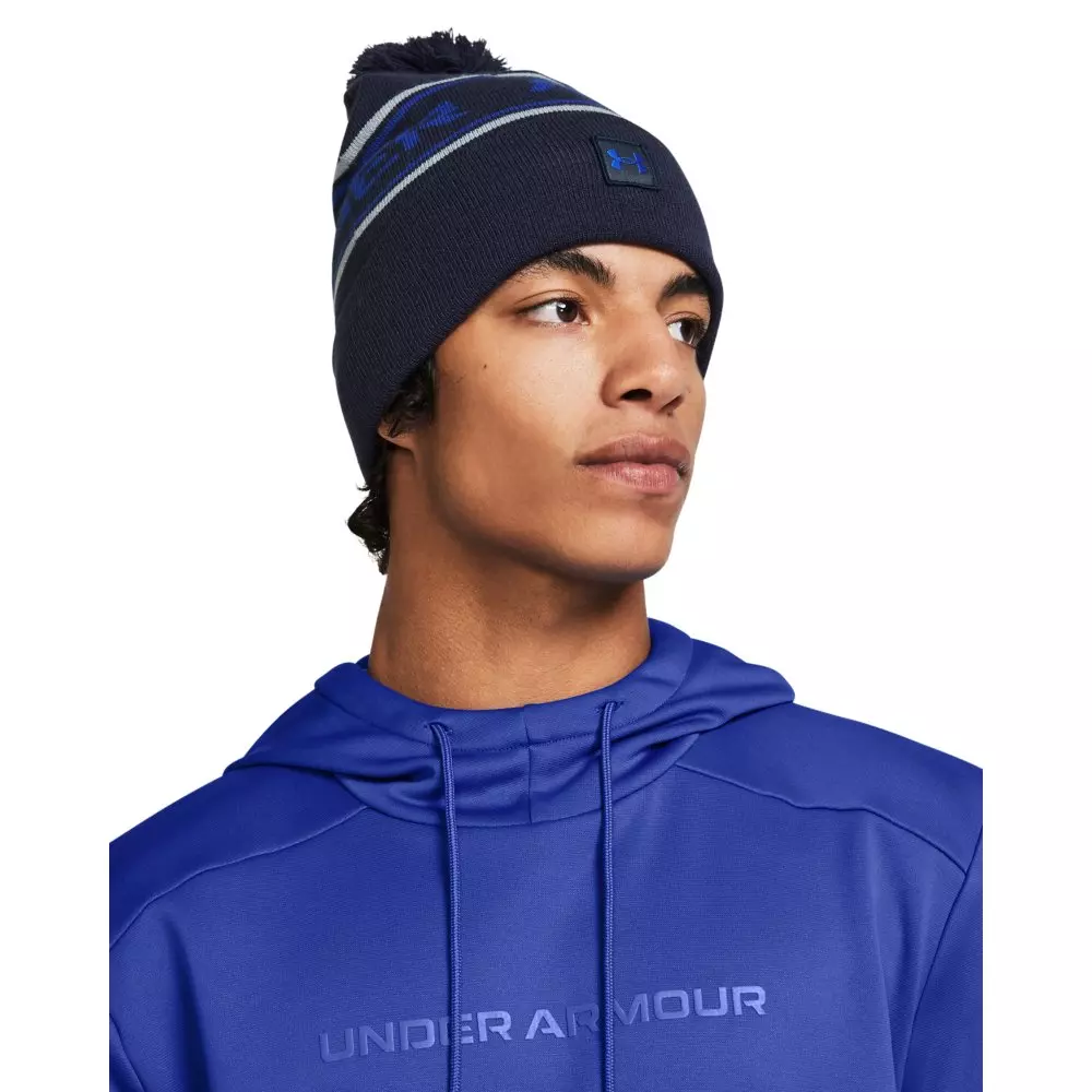 Under Armour Men's Halftime Pom Beanie -Navy - NAVY