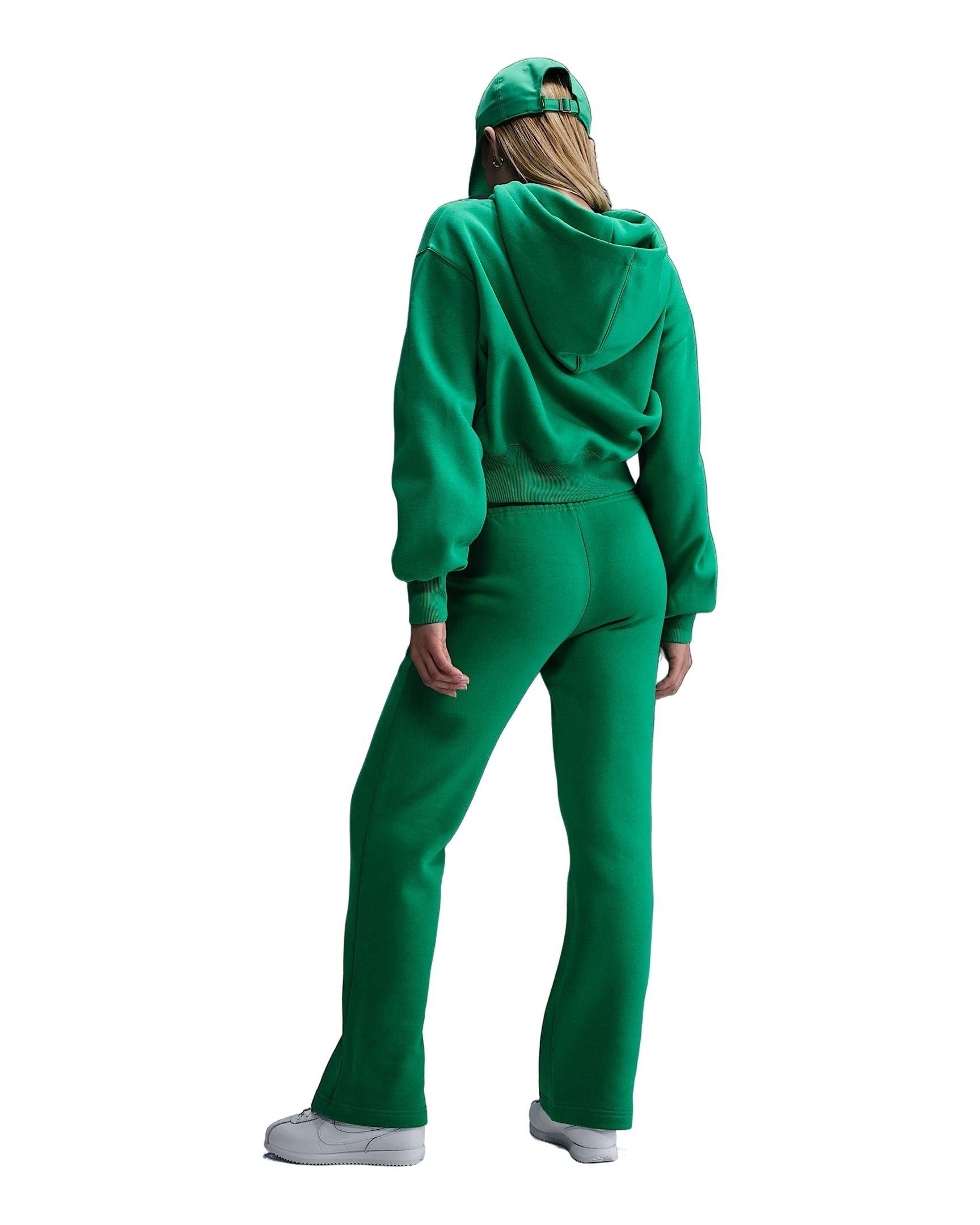 Nike Women's Sportswear Phoenix Fleece Loose Cropped Full-Zip Hooded Jacket - Green - GREEN Thumbnail View 5