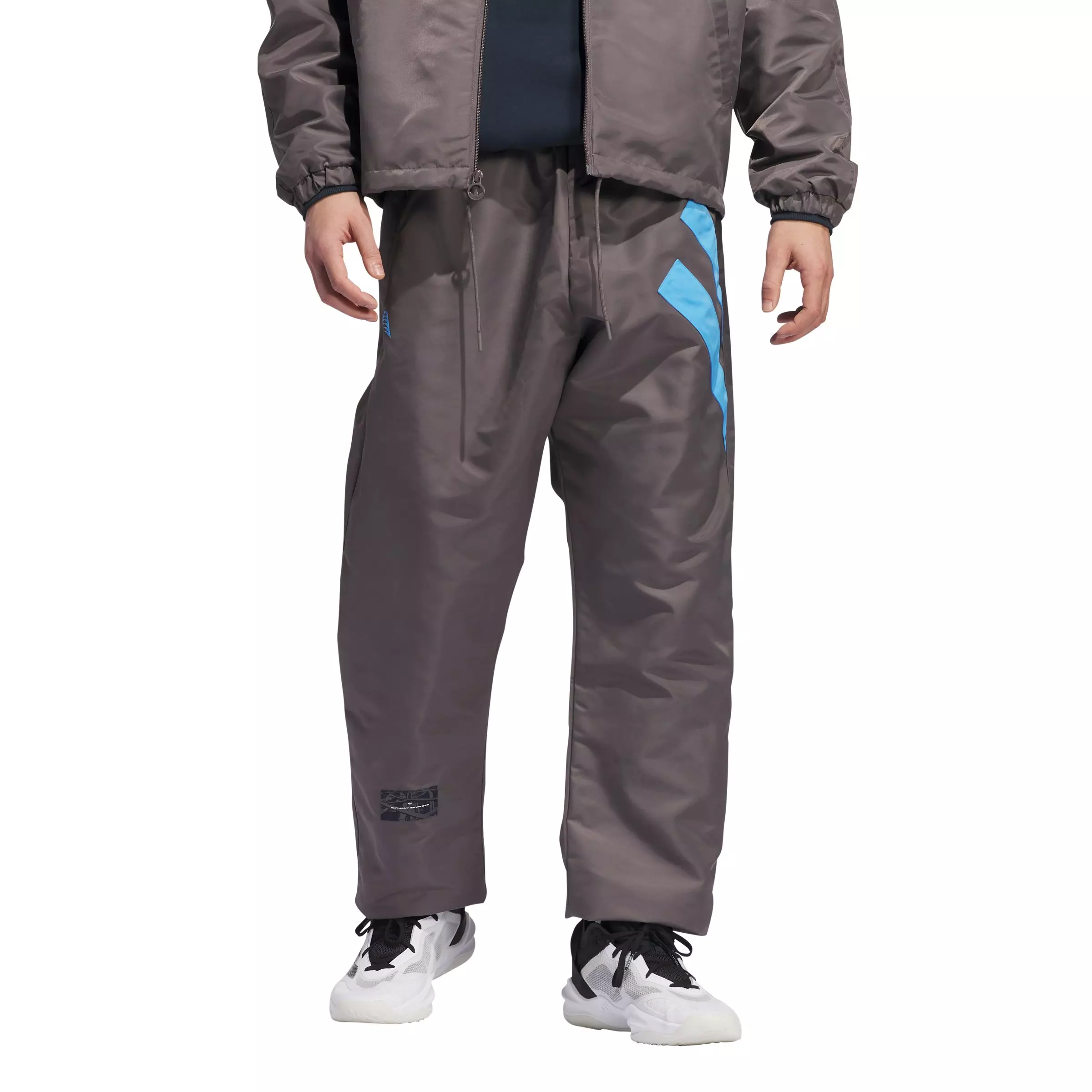 adidas Originals Men's Anthony Edwards Foundation Tracksuit Pants - Grey - GREY
