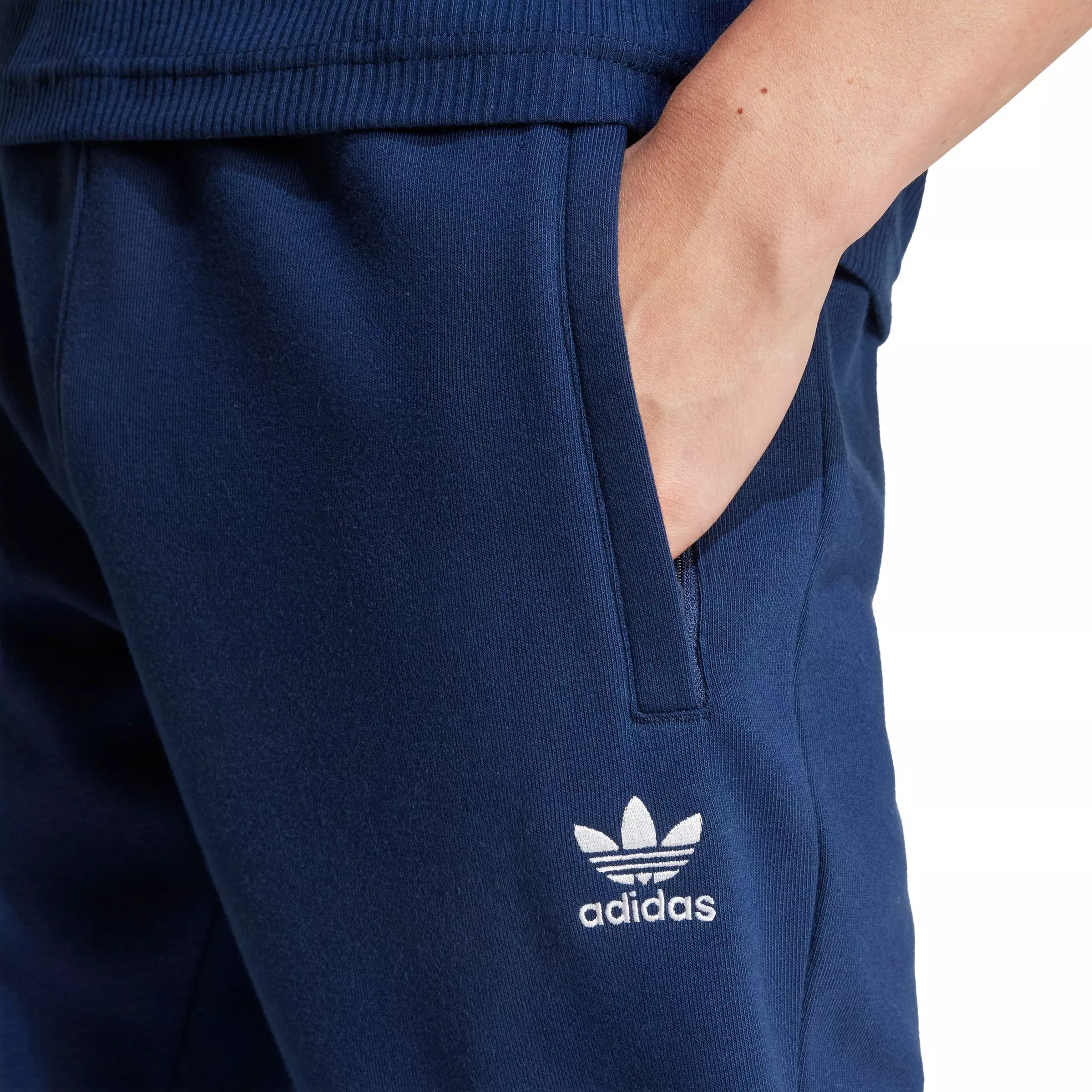 adidas Originals Men's Trefoil Essentials Slim Fit Joggers - Dark Blue - DARK BLUE