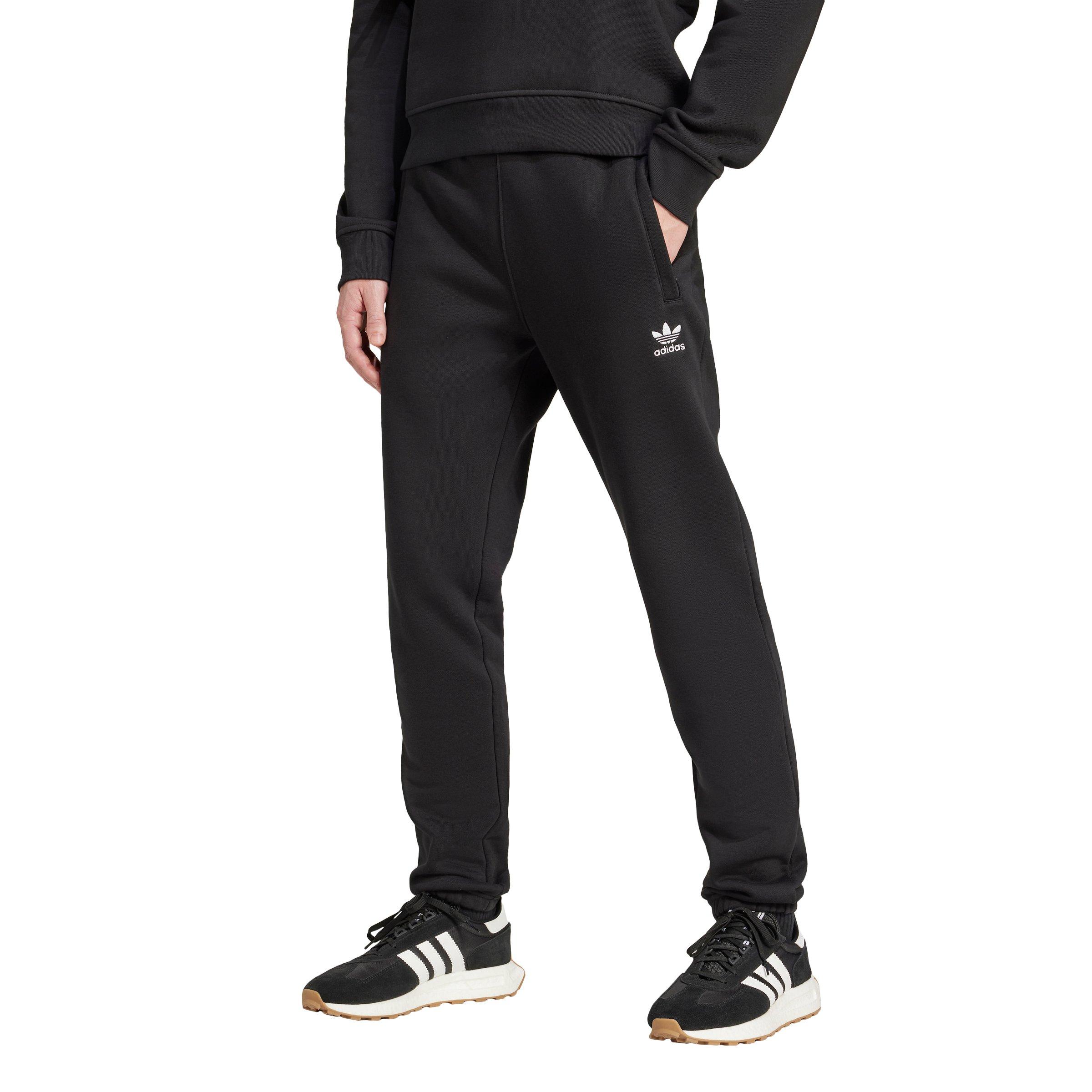 adidas Originals Men's Trefoil Essentials Slim Fit Joggers - Black - BLACK Thumbnail View 1