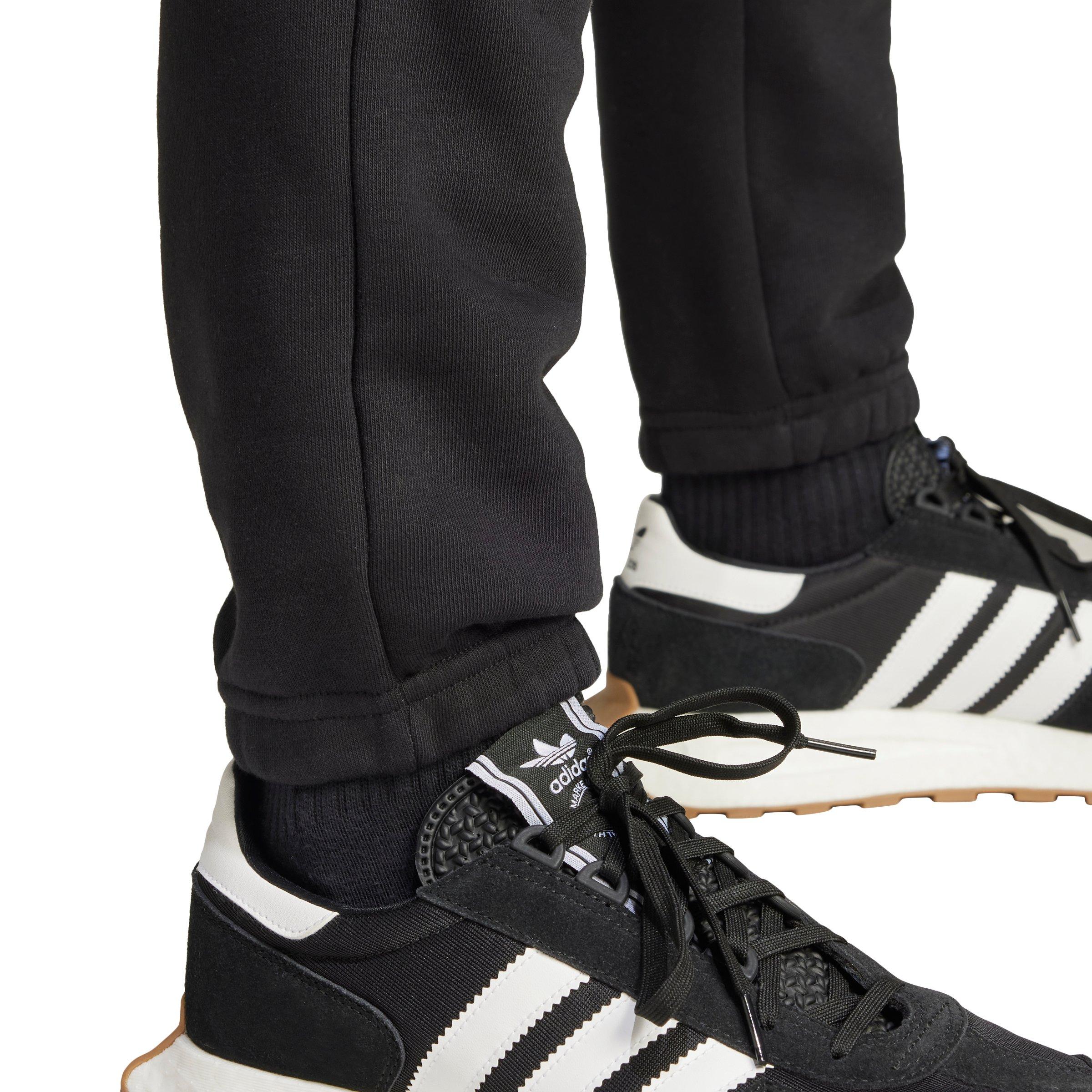 adidas Originals Men's Trefoil Essentials Slim Fit Joggers - Black - BLACK Thumbnail View 3