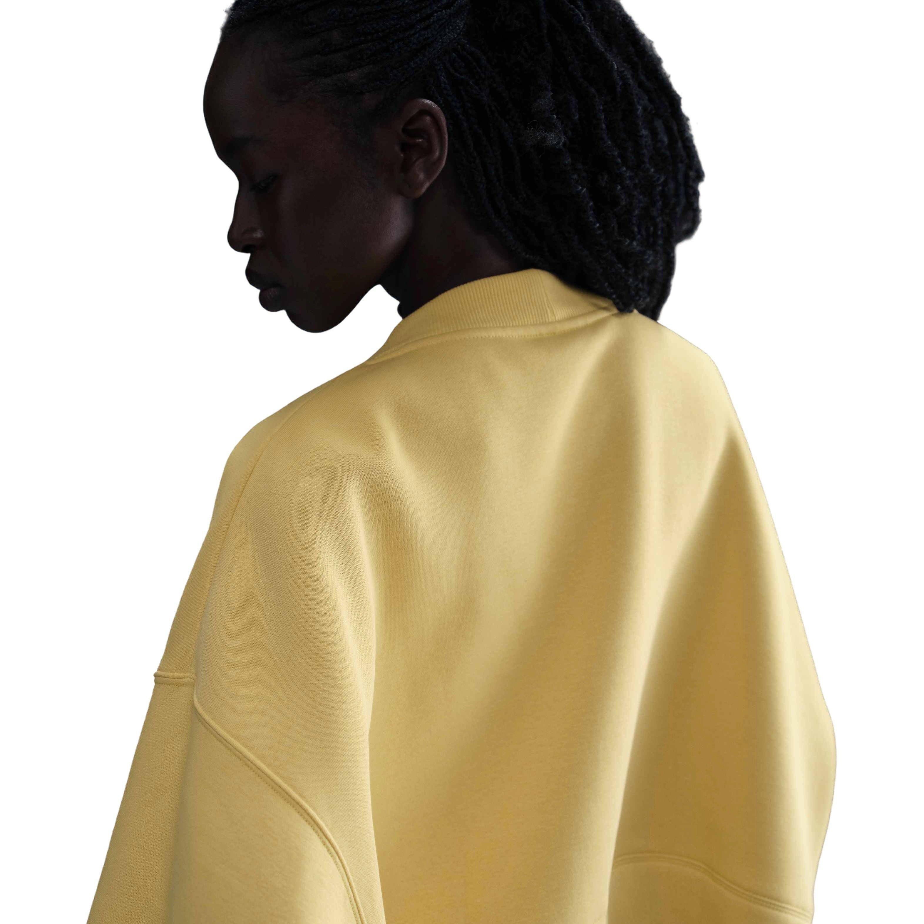 Nike Women's Sportswear Phoenix Fleece Over-Oversized Graphic Cardigan-Yellow - YELLOW Thumbnail View 2