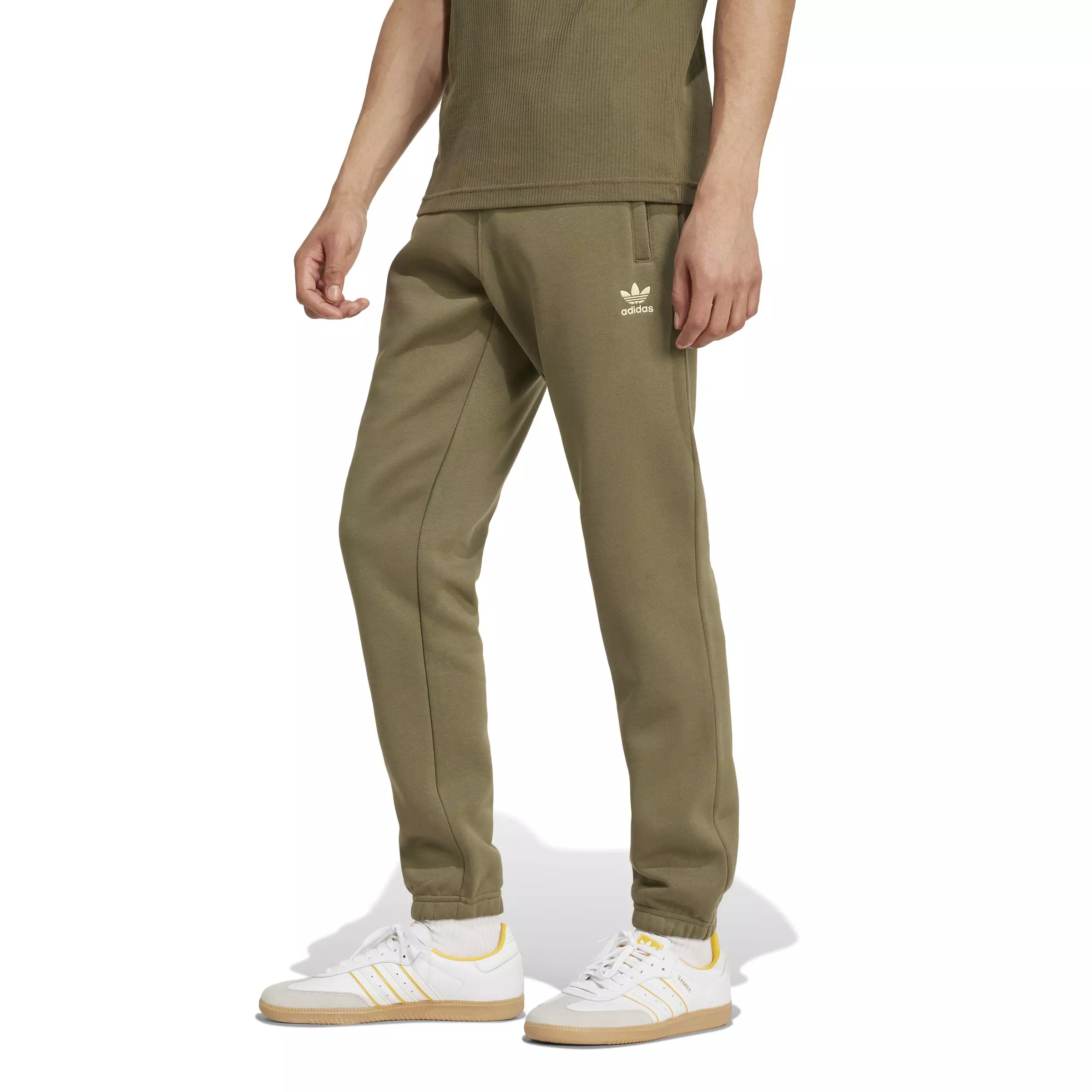 adidas Originals Men's Trefoil Essentials Slim Fit Joggers - Green - GREEN
