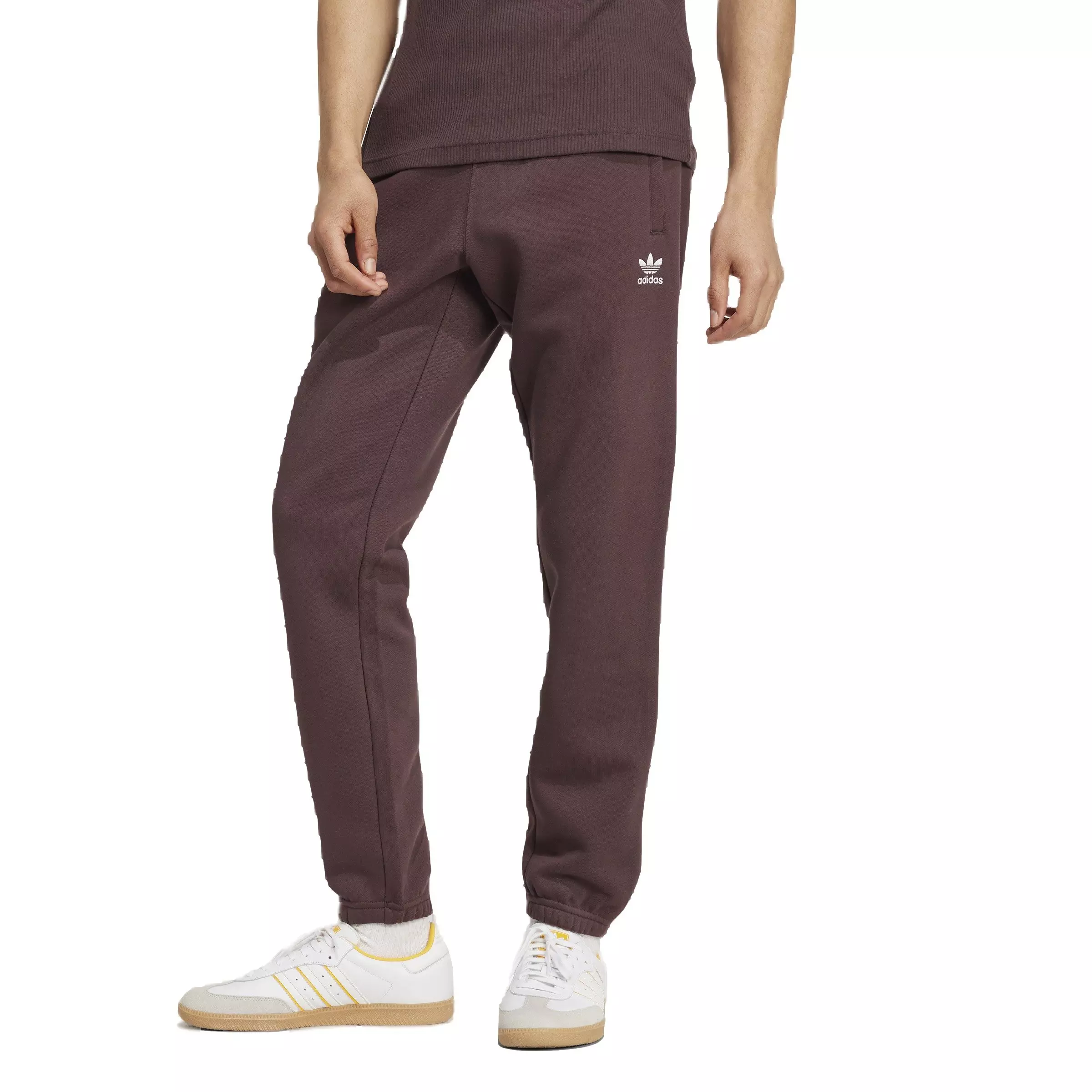 adidas Originals Men's Trefoil Essentials Slim Fit Joggers - Brown - BROWN