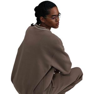 Nike Women's Sportswear Phoenix Fleece Oversized Graphic Crew-Neck Sweatshirt-Brown