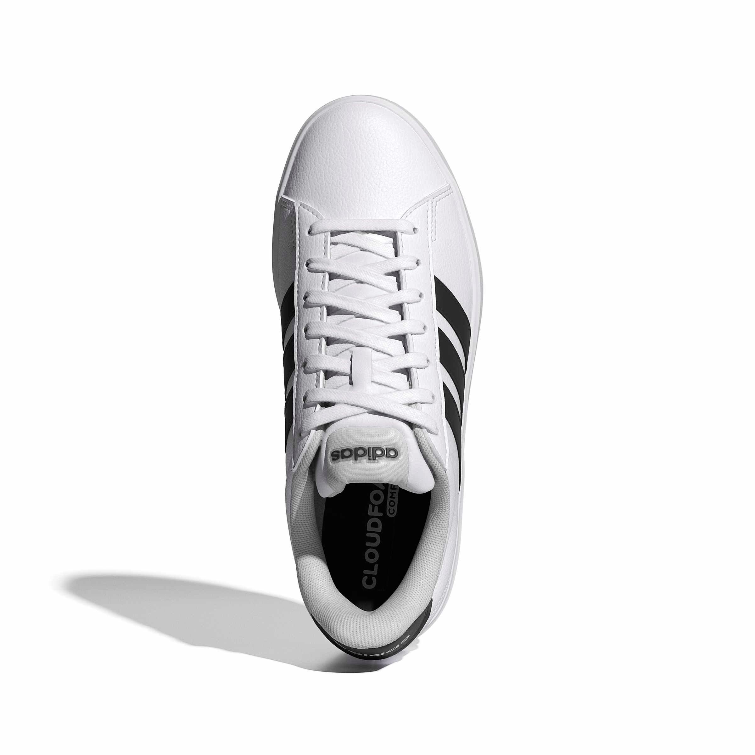 adidas Grand Court 3.0 "Ftwr White/Core Black/Ftwr White" Women's Shoe - WHITE/BLACK/WHITE