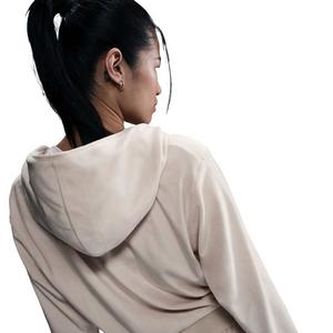 Nike Women's Sportswear Chill Knit Loose Velour Full-Zip Jacket-Brown