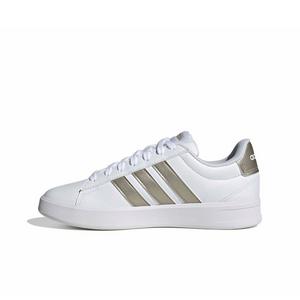 adidas Grand Court 3.0 "Ftwr White/Cyber Metallic/Ftwr White" Women's Shoe - WHITE/CYBER/WHITE