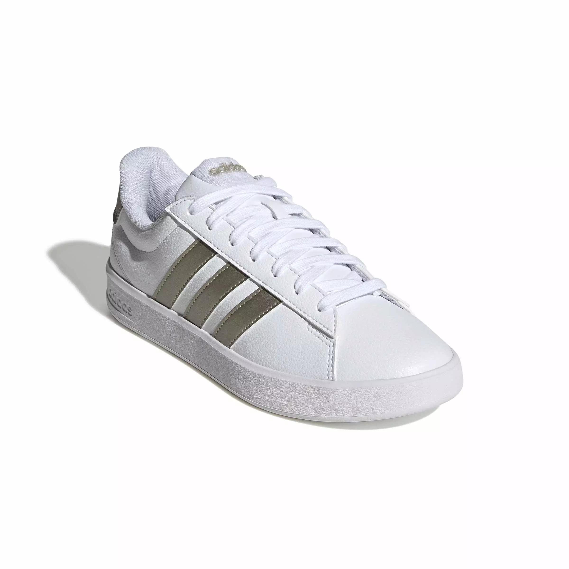 adidas Grand Court 3.0 "Ftwr White/Cyber Metallic/Ftwr White" Women's Shoe - WHITE/CYBER/WHITE