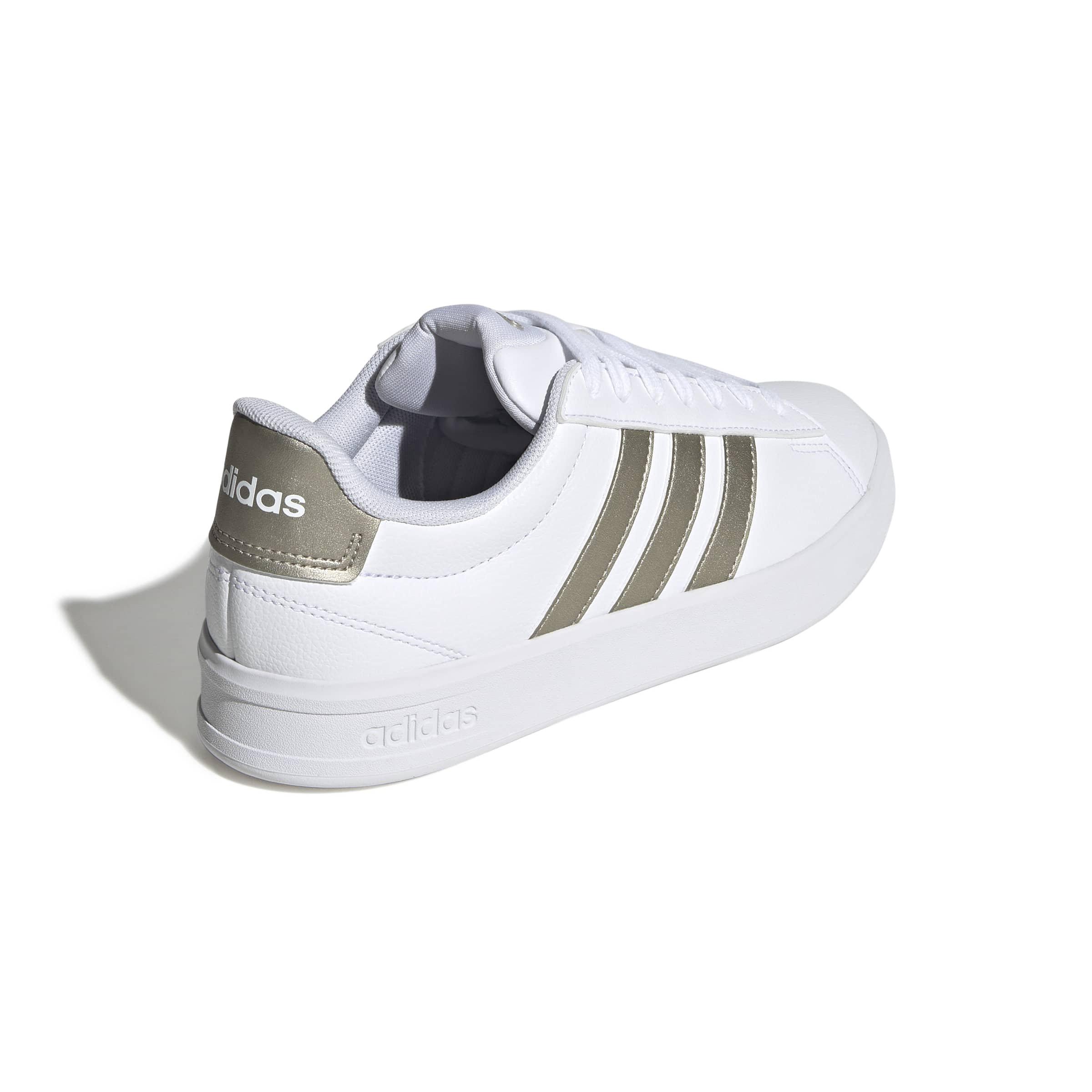 adidas Grand Court 3.0 "Ftwr White/Cyber Metallic/Ftwr White" Women's Shoe - WHITE/CYBER/WHITE