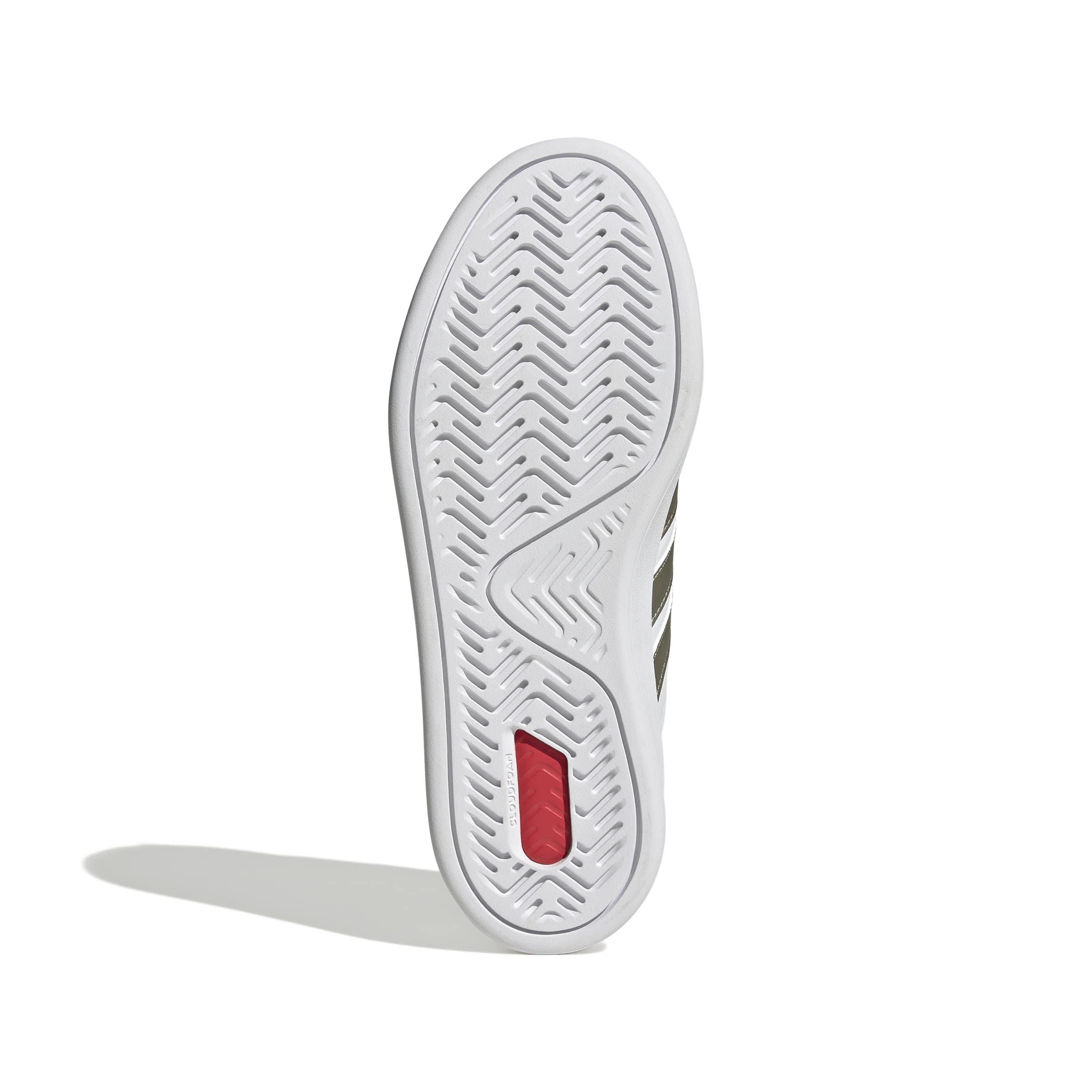 adidas Grand Court 3.0 "Ftwr White/Cyber Metallic/Ftwr White" Women's Shoe - WHITE/CYBER/WHITE