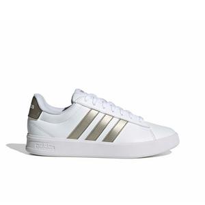 adidas Grand Court 3.0 "Ftwr White/Cyber Metallic/Ftwr White" Women's Shoe - WHITE/CYBER/WHITE