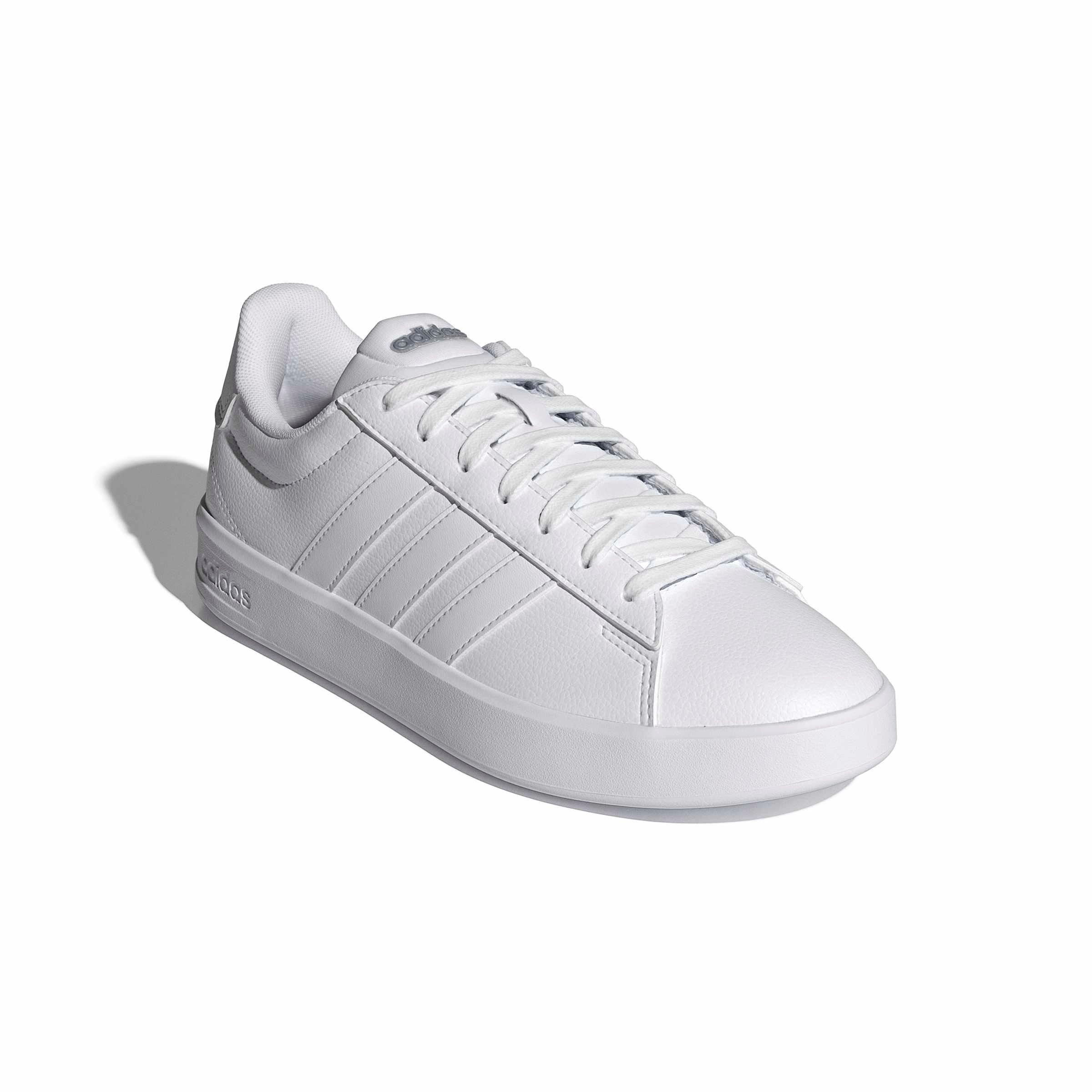 adidas Grand Court 3.0 "Ftwr White/Ftwr White/Iron Metallic" Women's Shoe - WHITE/WHITE/IRON
