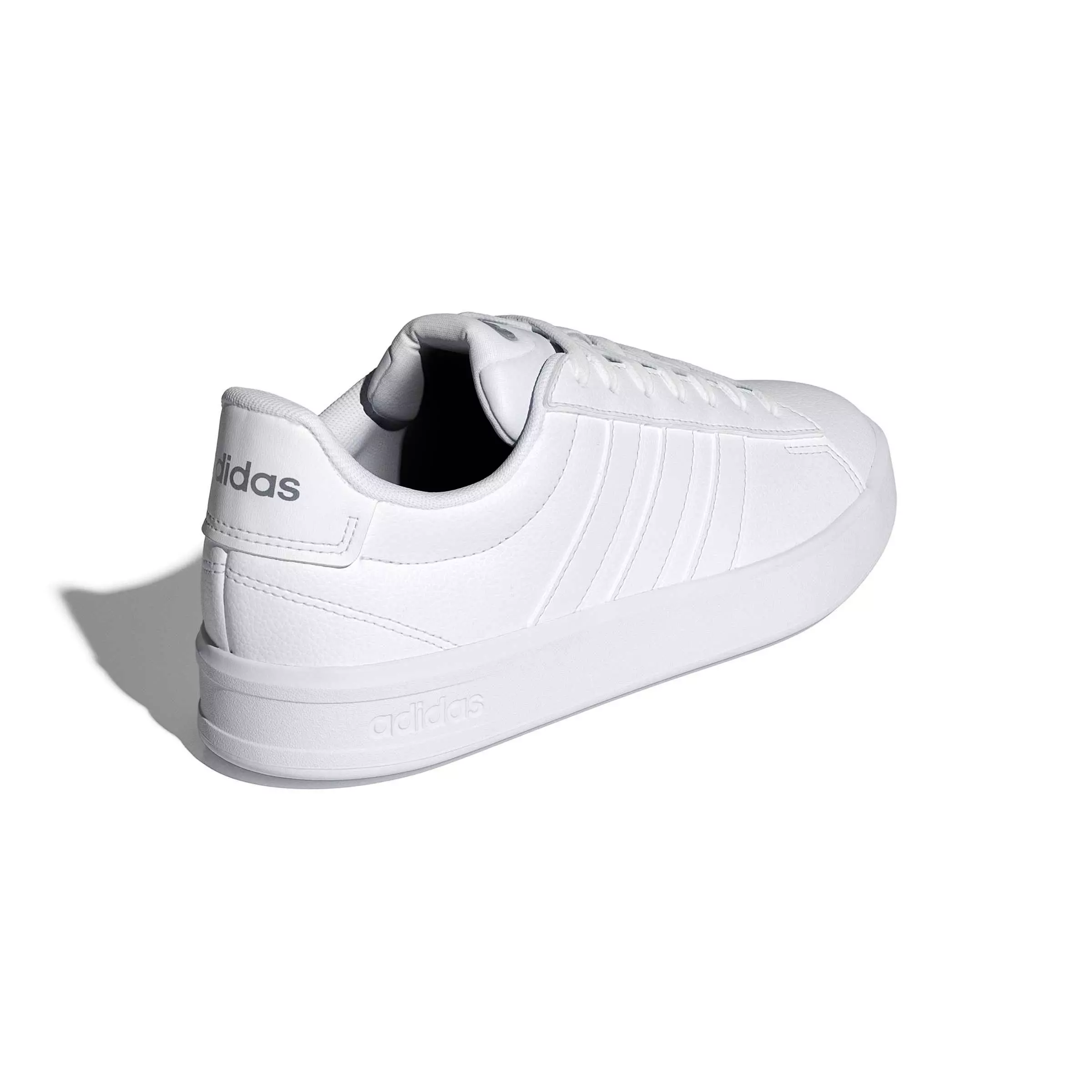adidas Grand Court 3.0 "Ftwr White/Ftwr White/Iron Metallic" Women's Shoe - WHITE/WHITE/IRON