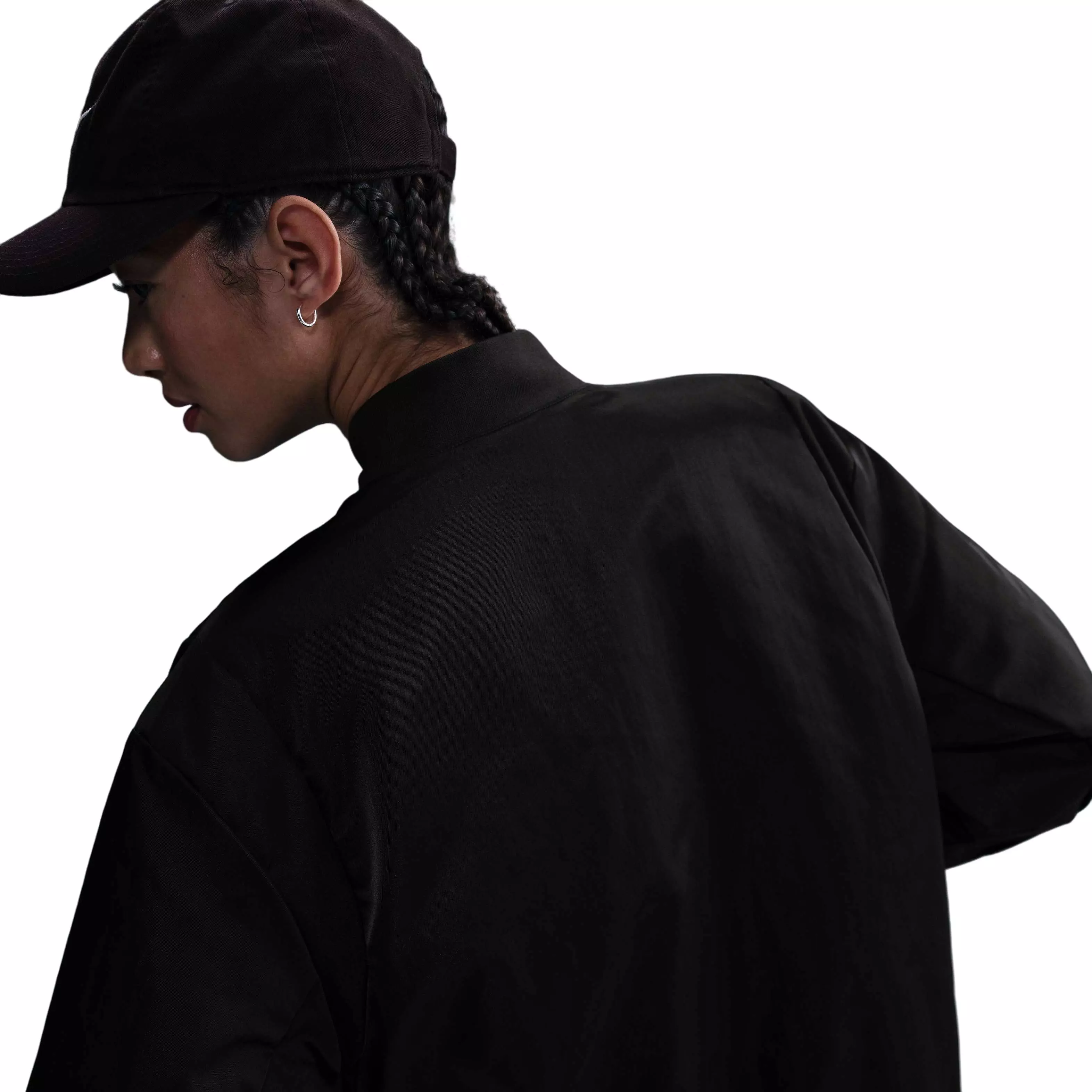 Nike Women's Sportswear Destroyer Oversized Woven Jacket - Black - BLACK