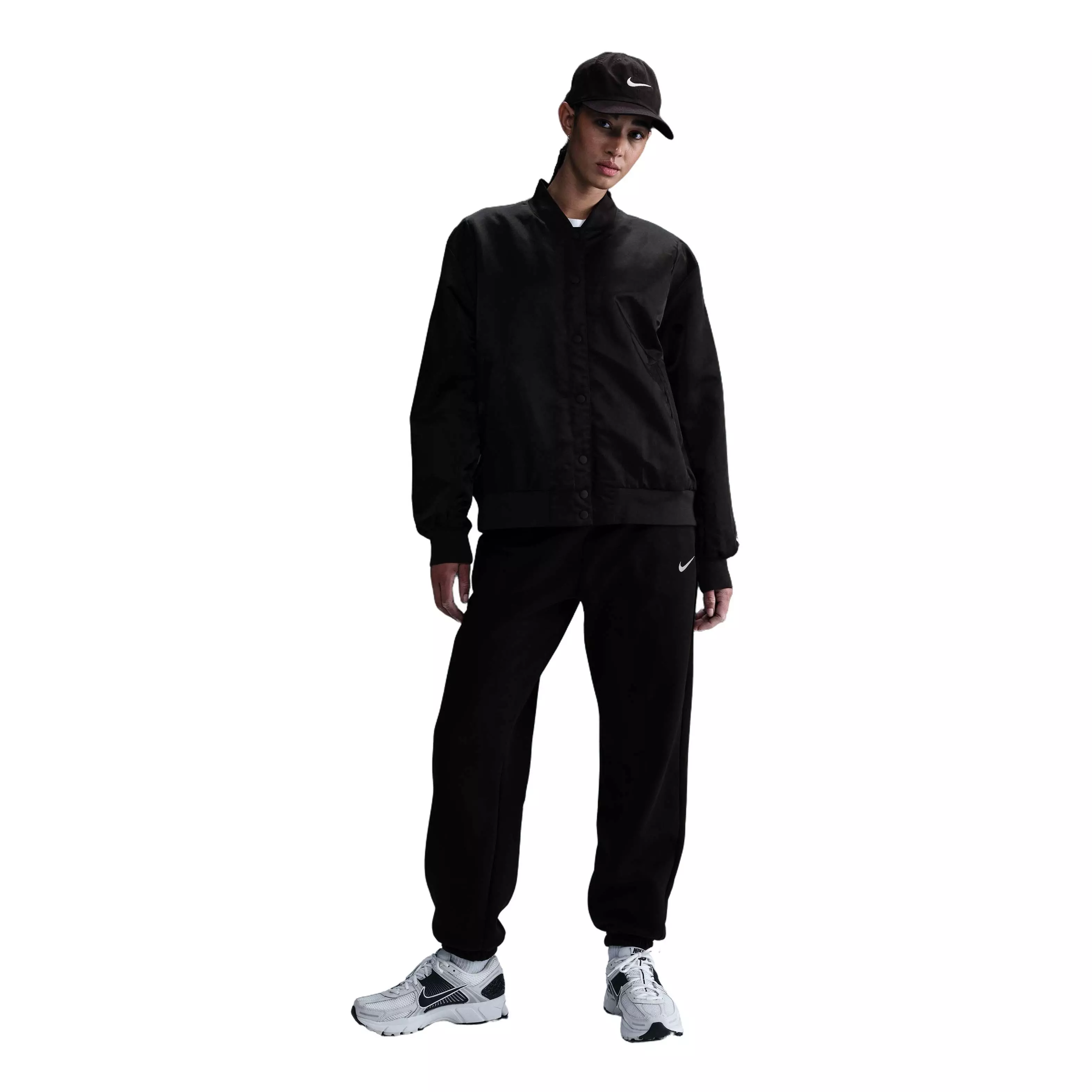 Nike Women's Sportswear Destroyer Oversized Woven Jacket - Black - BLACK